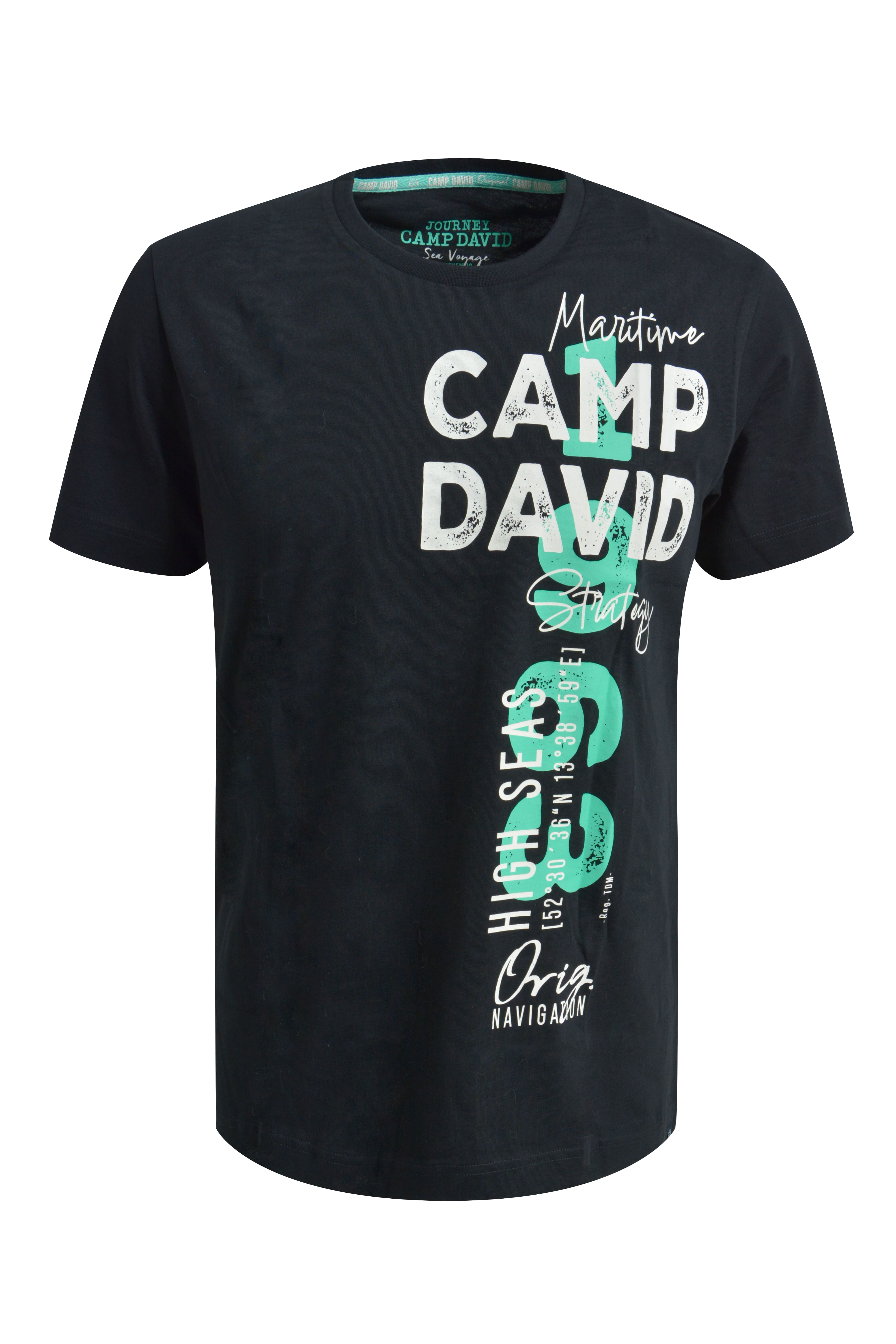 Camp David T-Shirt Oneck Gr. L schwarz - Bild 1