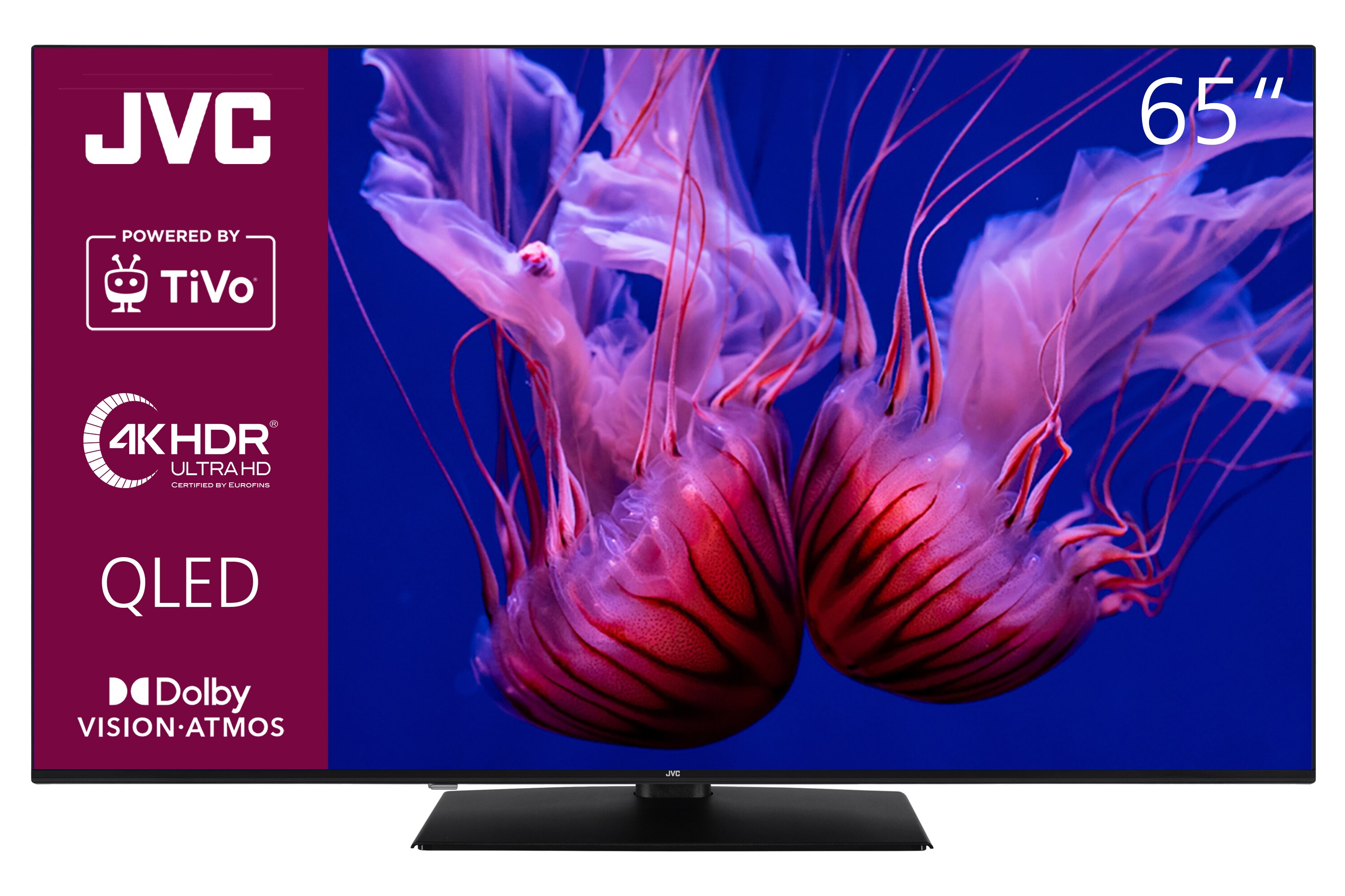 JVC 65 Zoll QLED Fernseher Smart TV (4K UHD, HDR Dolby Vision, Dolby Atmos, Triple Tuner, 6 Monate HD+) - Bild 1