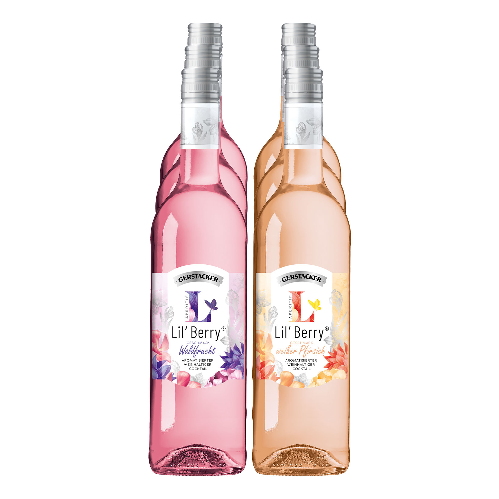 Gerstacker Lil' Berry Waldfrucht & Wei&szlig;er Pfirsich 5,1 % vol 6 x 0,75 Liter - Bild 1