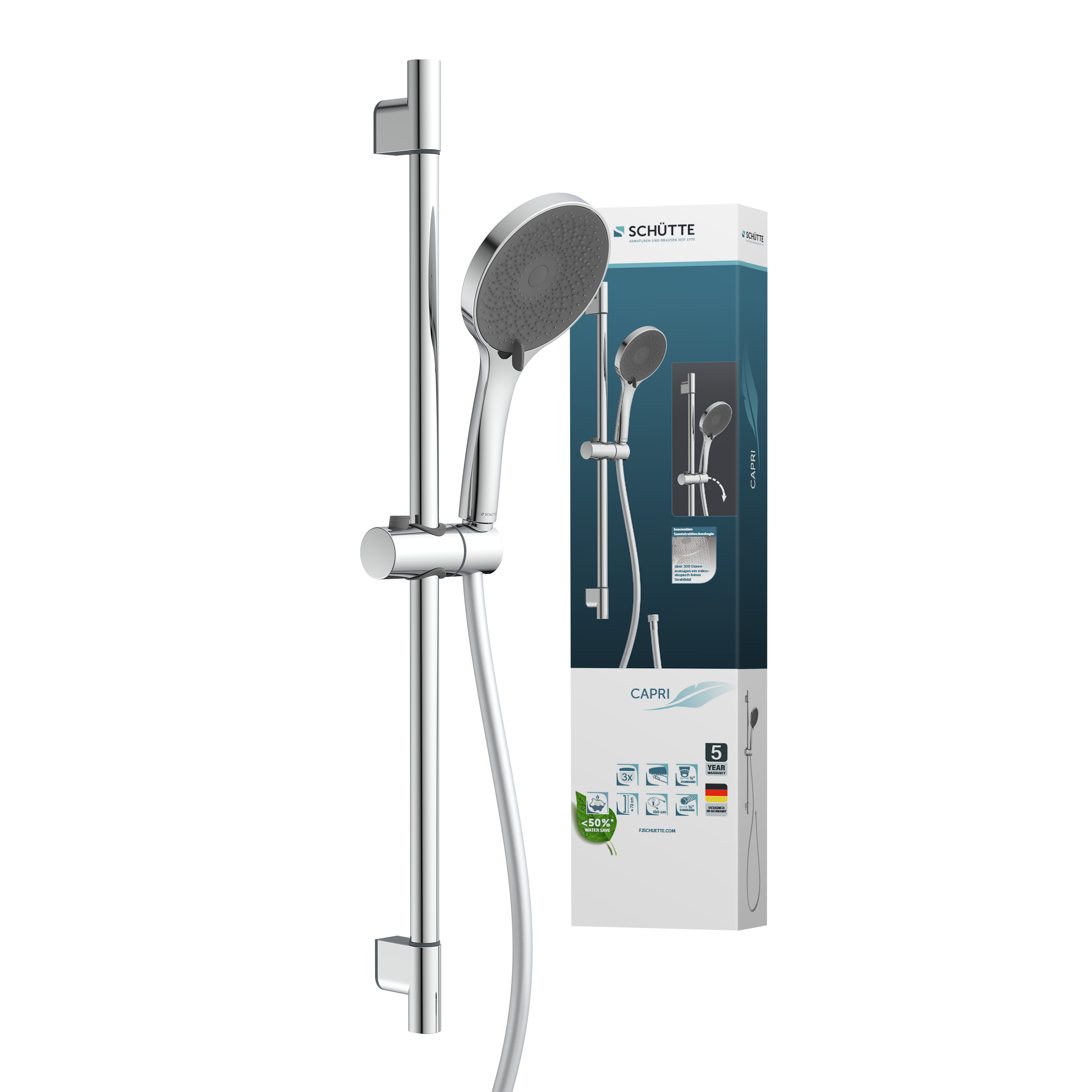 CAPRI Stangenbrause-Set, Chrom - Bild 1