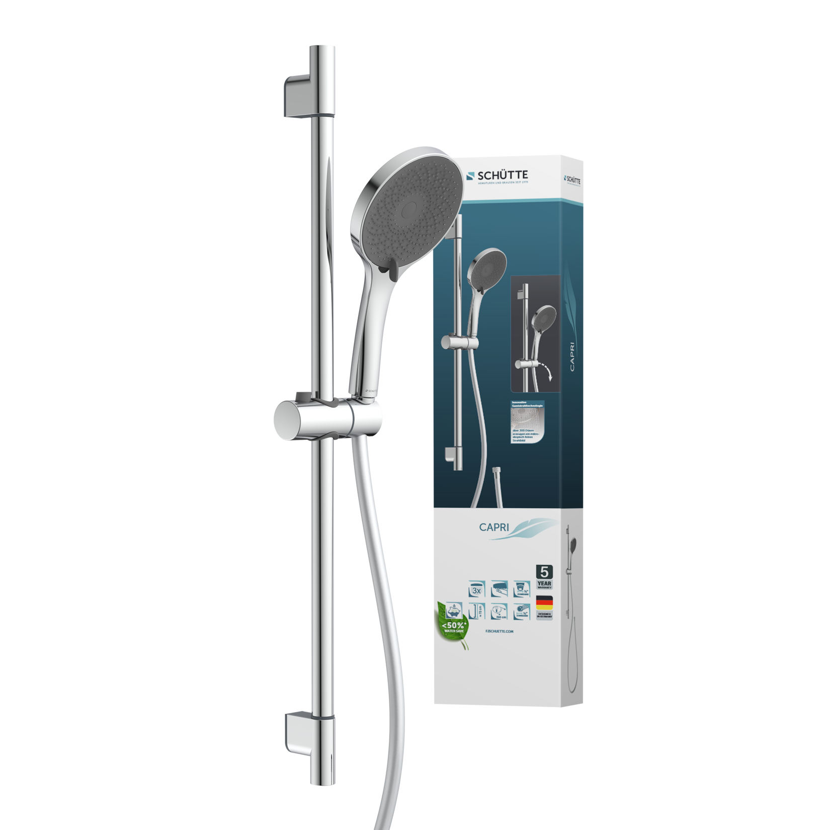 CAPRI Stangenbrause-Set, Chrom | 04008431642918