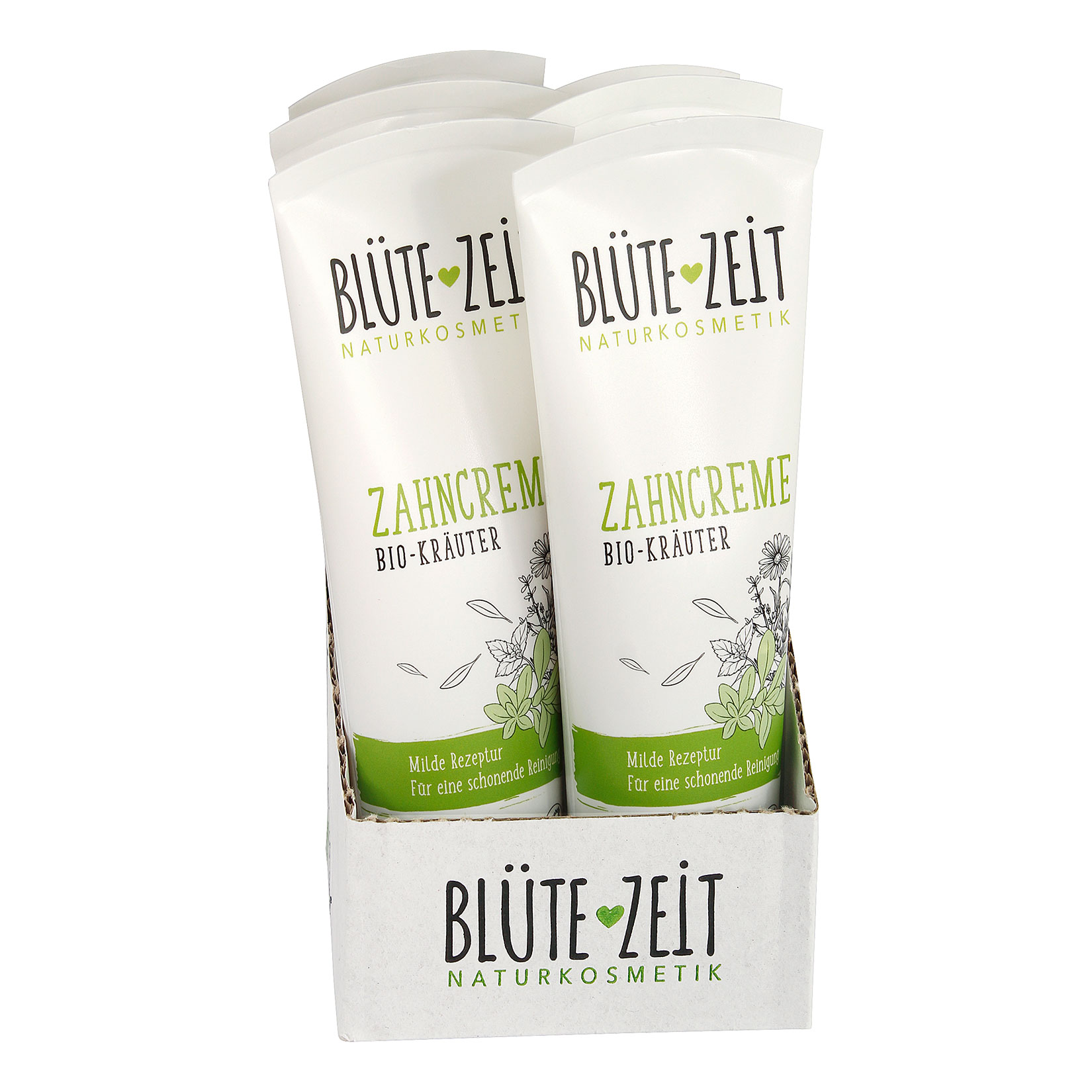 Bl&uuml;tezeit Zahncreme Bio-Kr&auml;uter 75ml, 6er Pack - Bild 1