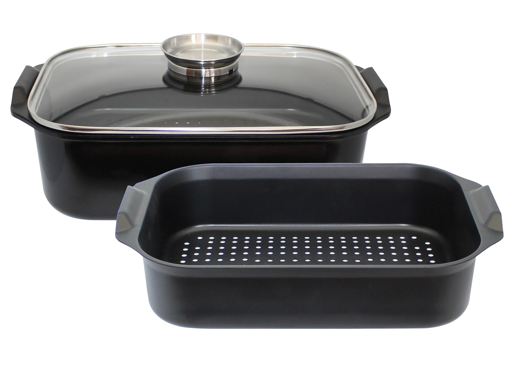 Duo Vital Aluguss Bräter m. Dünsteinsatz | 04006925899404