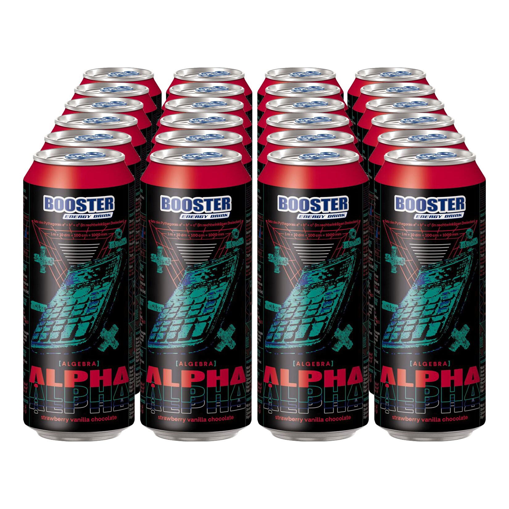 Booster Energy Drink Energy4Life Strawberry-Vanilla-Chocolate 0,5 Liter Dose, 24er Pack - Bild 1