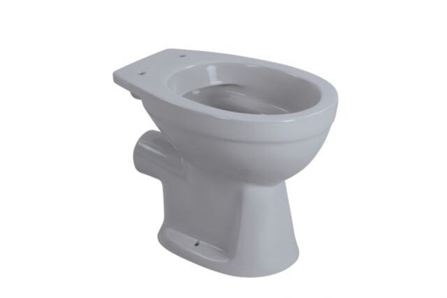 sanicomfort Stand-WC manhattan matt sp&uuml;lrandlos, Abgang waagrecht, Tiefsp&uuml;ler - Bild 1