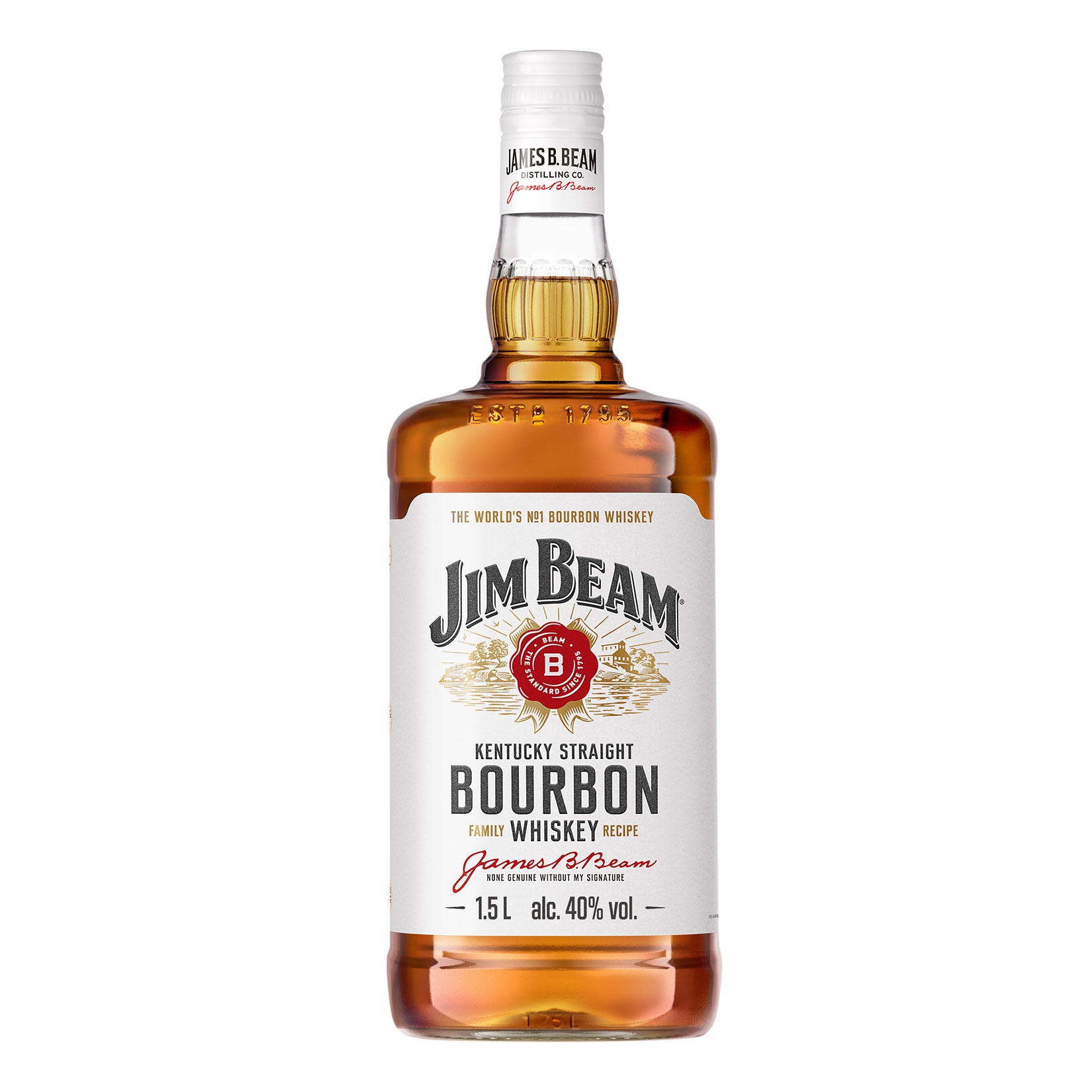 Jim Beam White - Bourbon Whiskey 40,0 % vol 1,5 Liter - Bild 1