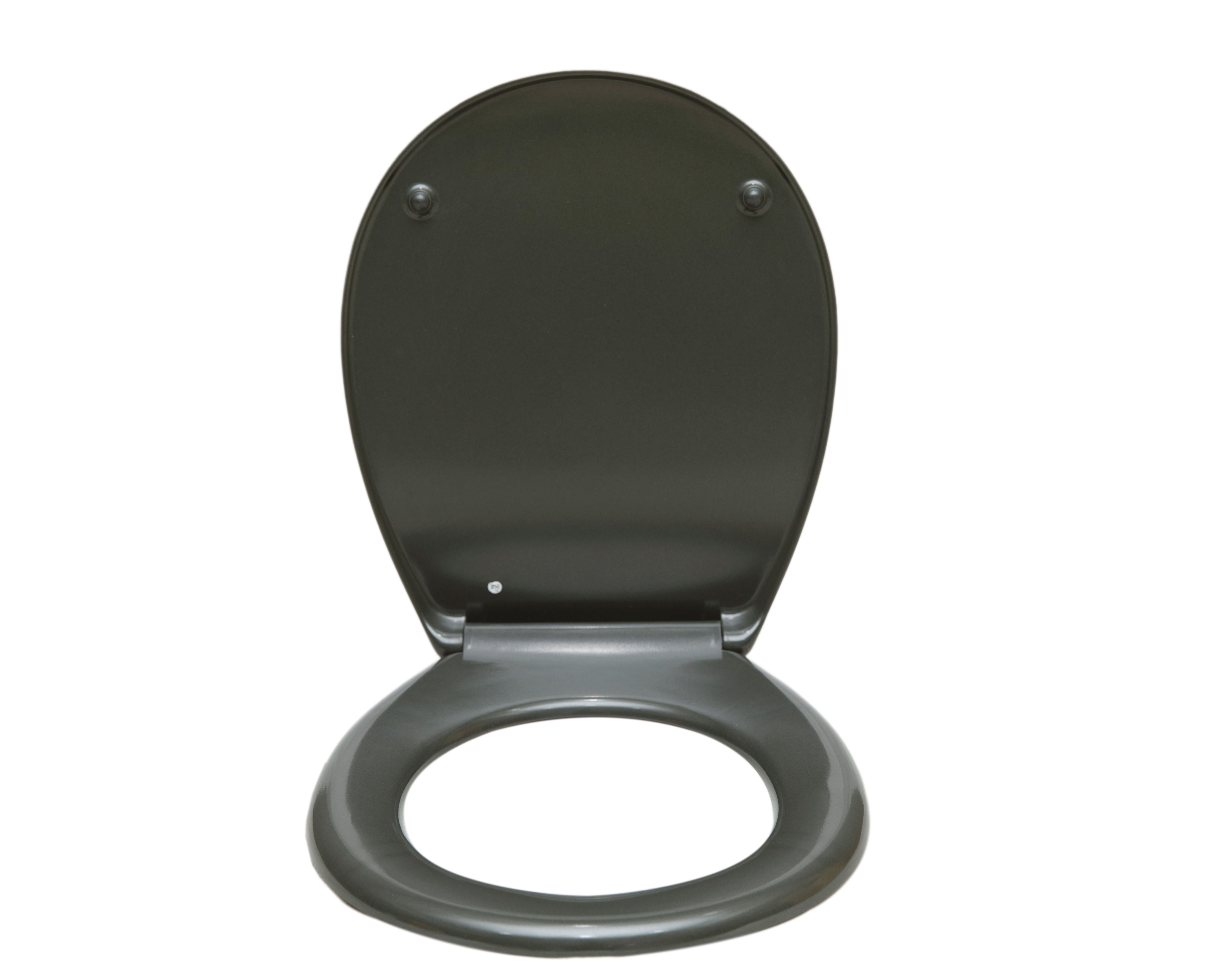 sanicomfort WC-Sitz, Duroplast, mit Absenkautomatik, Toilettensitz passend f&uuml;r alle handels&uuml;blichen WC-Becken (anthrazit) - Bild 1