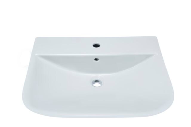 sanicomfort Waschbecken Rivo 60 cm weiß matt, Hänge Waschtisch aus Keramik