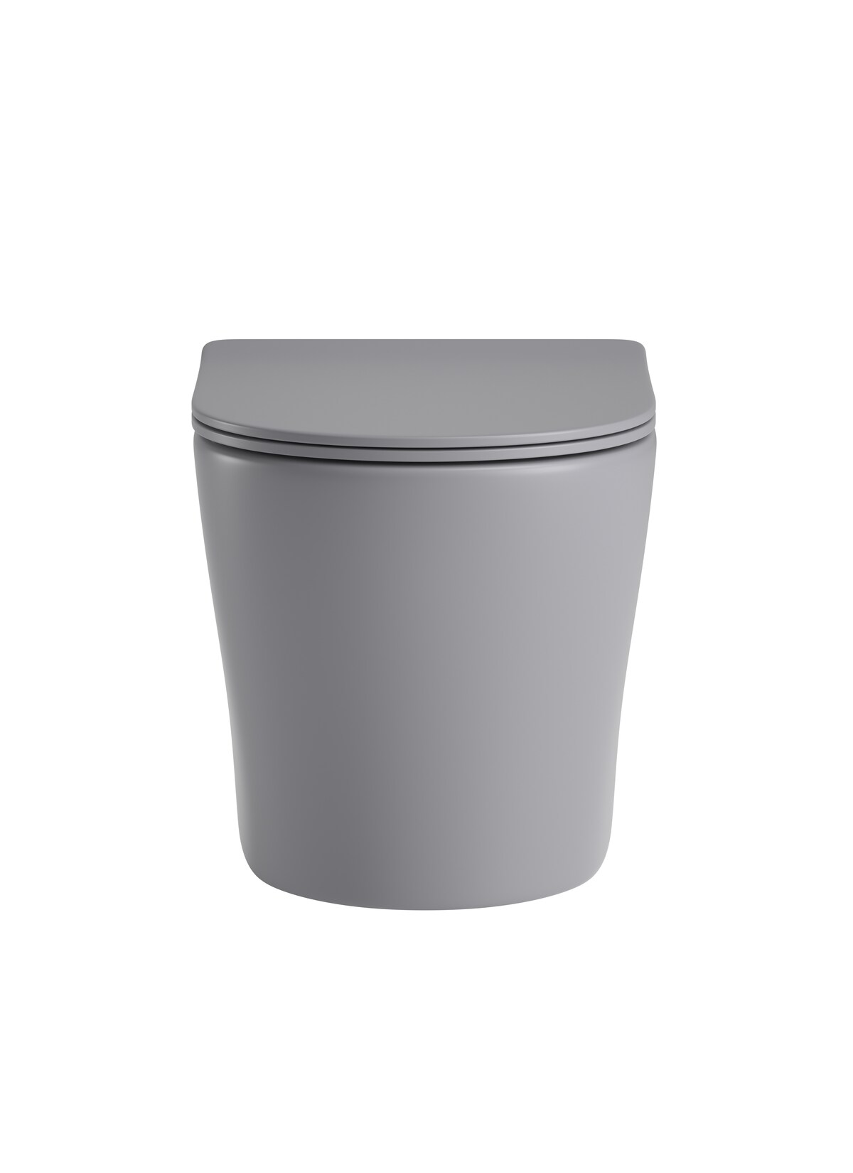 sanicomfort Hänge WC Set Nakia – Spülrandloses, Hygienisches Wand-WC Tiefspüler aus Hochwertiger Sanitärkeramik in Hell Grau, Kompakt, Modern inkl. Soft-Close WC-Sitz