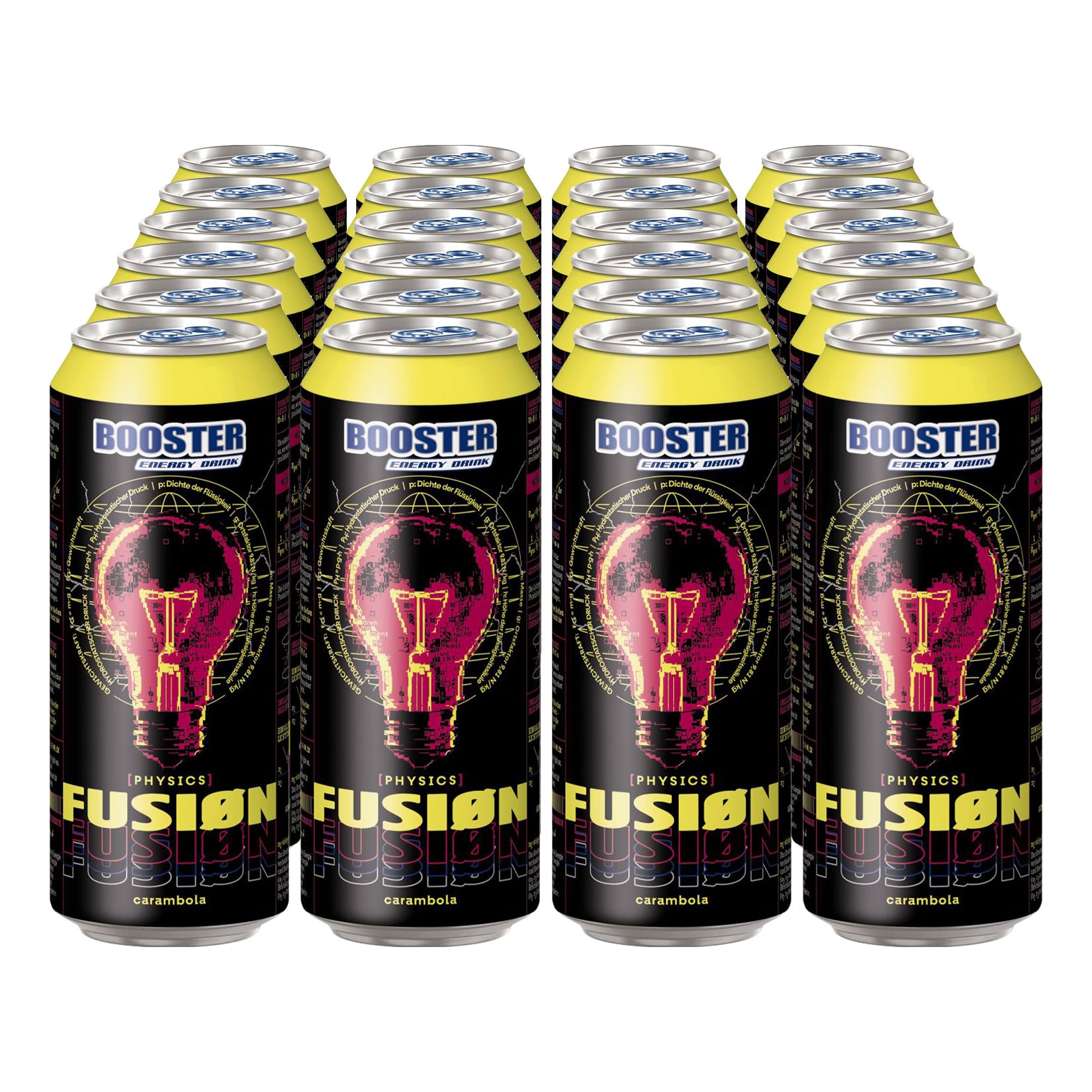 Booster Energy Drink Energy4Life Sternfrucht-Geschmack 0,5 Liter Dose, 24er Pack - Bild 1