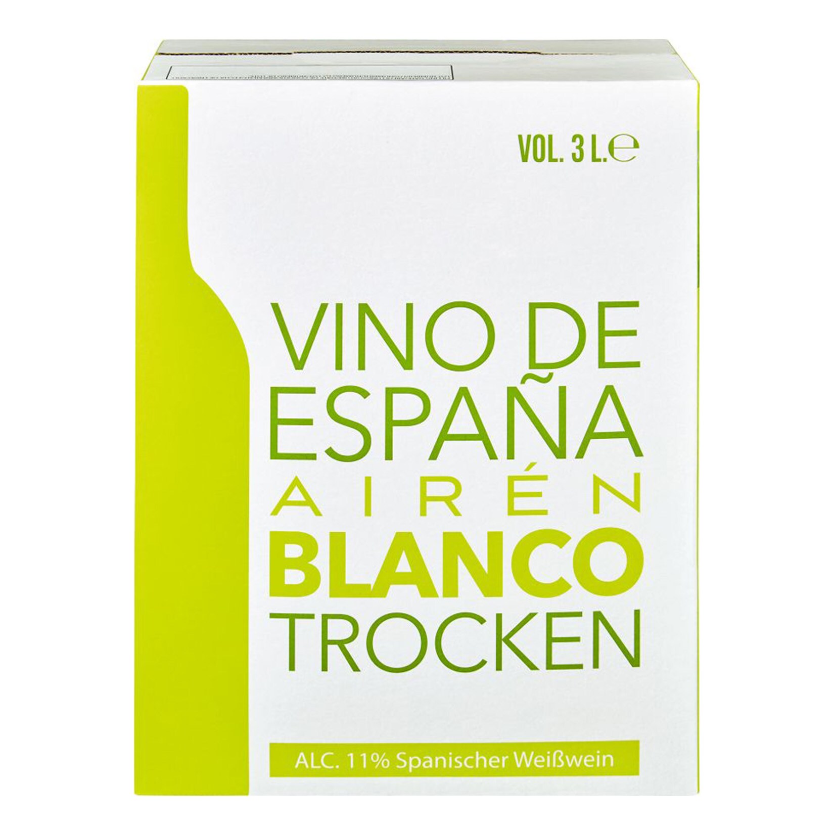 Vino de Espana Airen Blanco, wei&szlig;, trocken 11 % Vol, 3 Liter Bag in Box - Bild 1