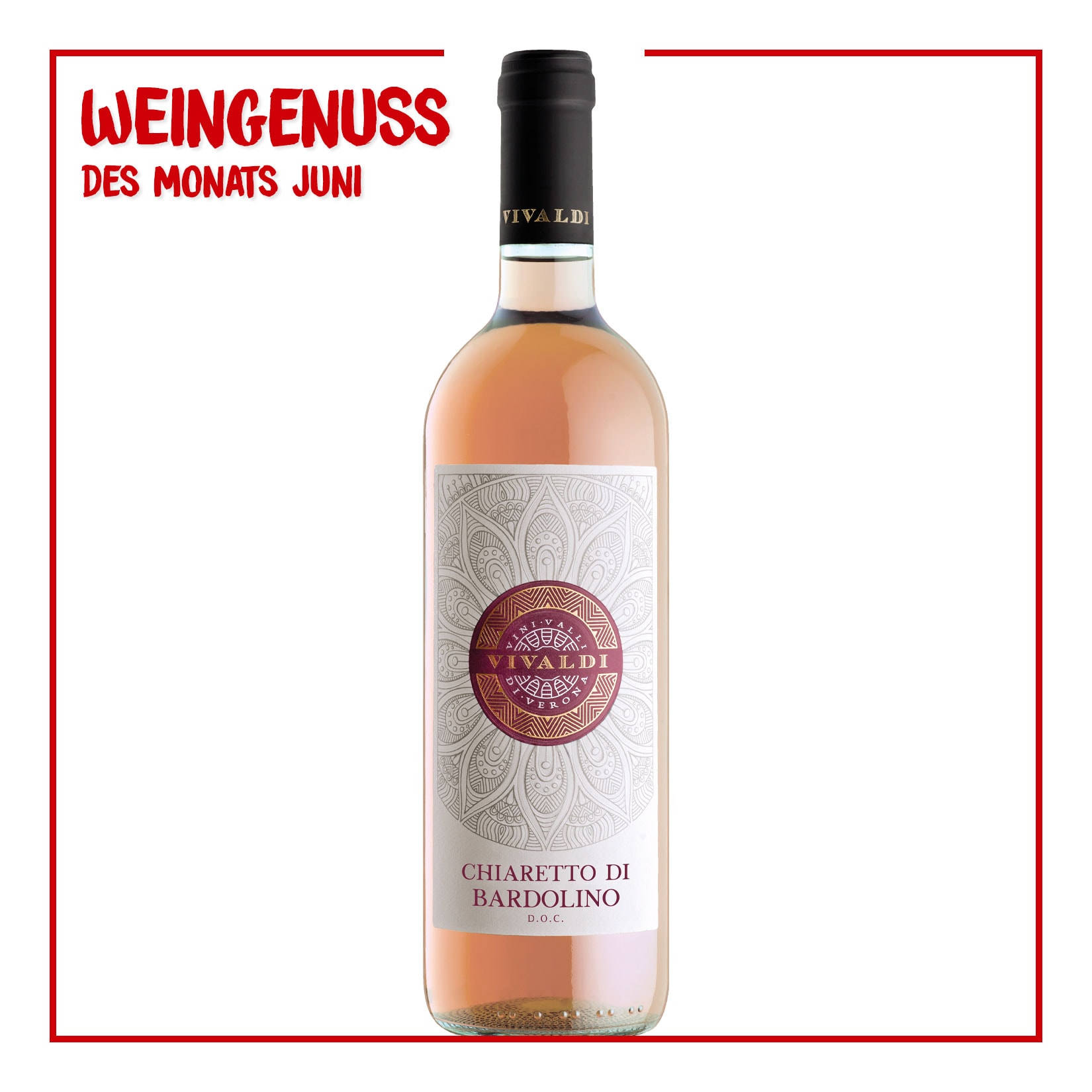 Vivaldi Chiaretto di Bardolino DOC 12,0 % vol 0,75 Liter - Bild 1