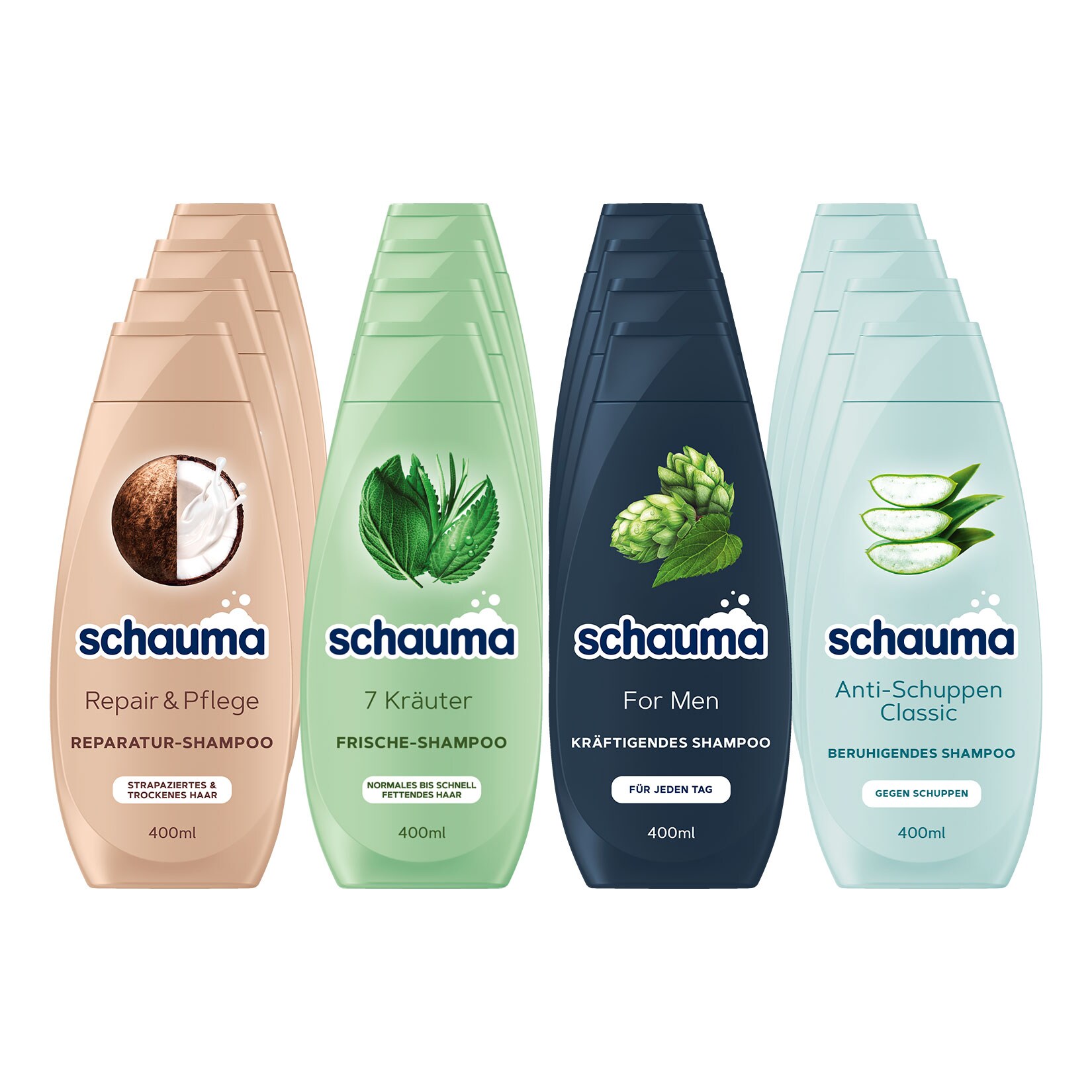 Schauma Shampoo verschiedene Sorten 400 ml, 20er Pack - Bild 1
