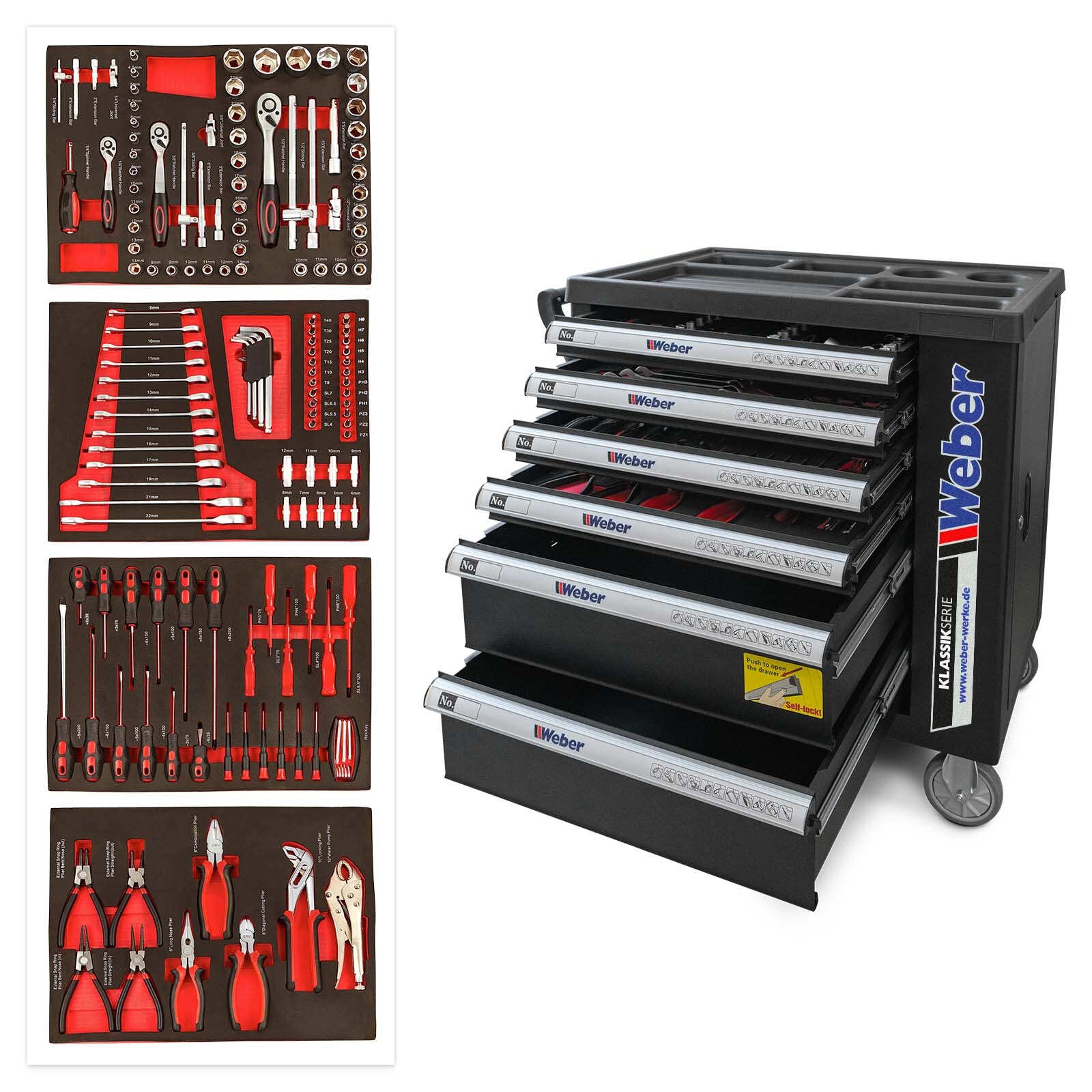 Weber Mobiler Werkstattwagen 154-teilig | 00653415914006