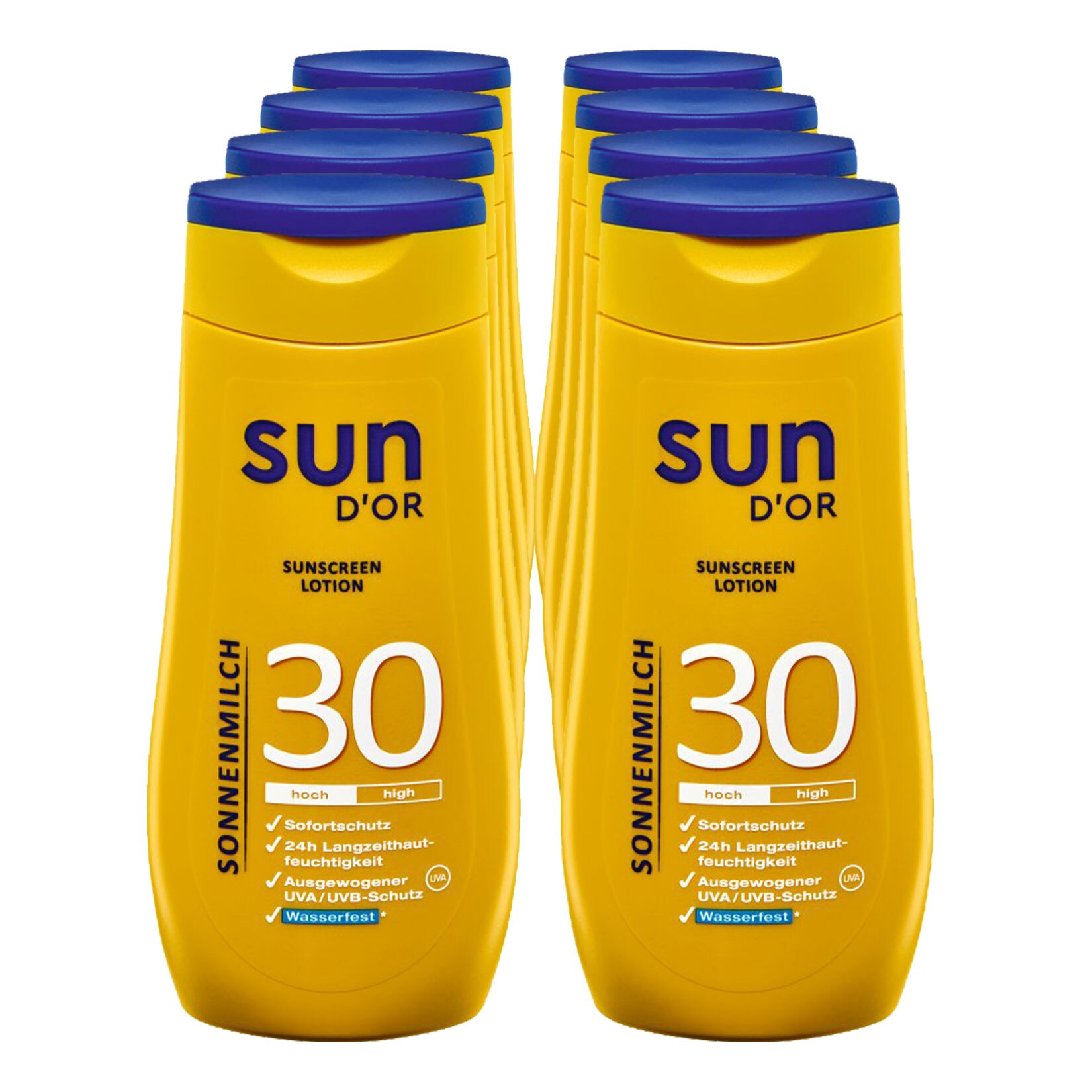 SunDor Sonnenmilch LSF30 250ml, 8er Pack - Bild 1