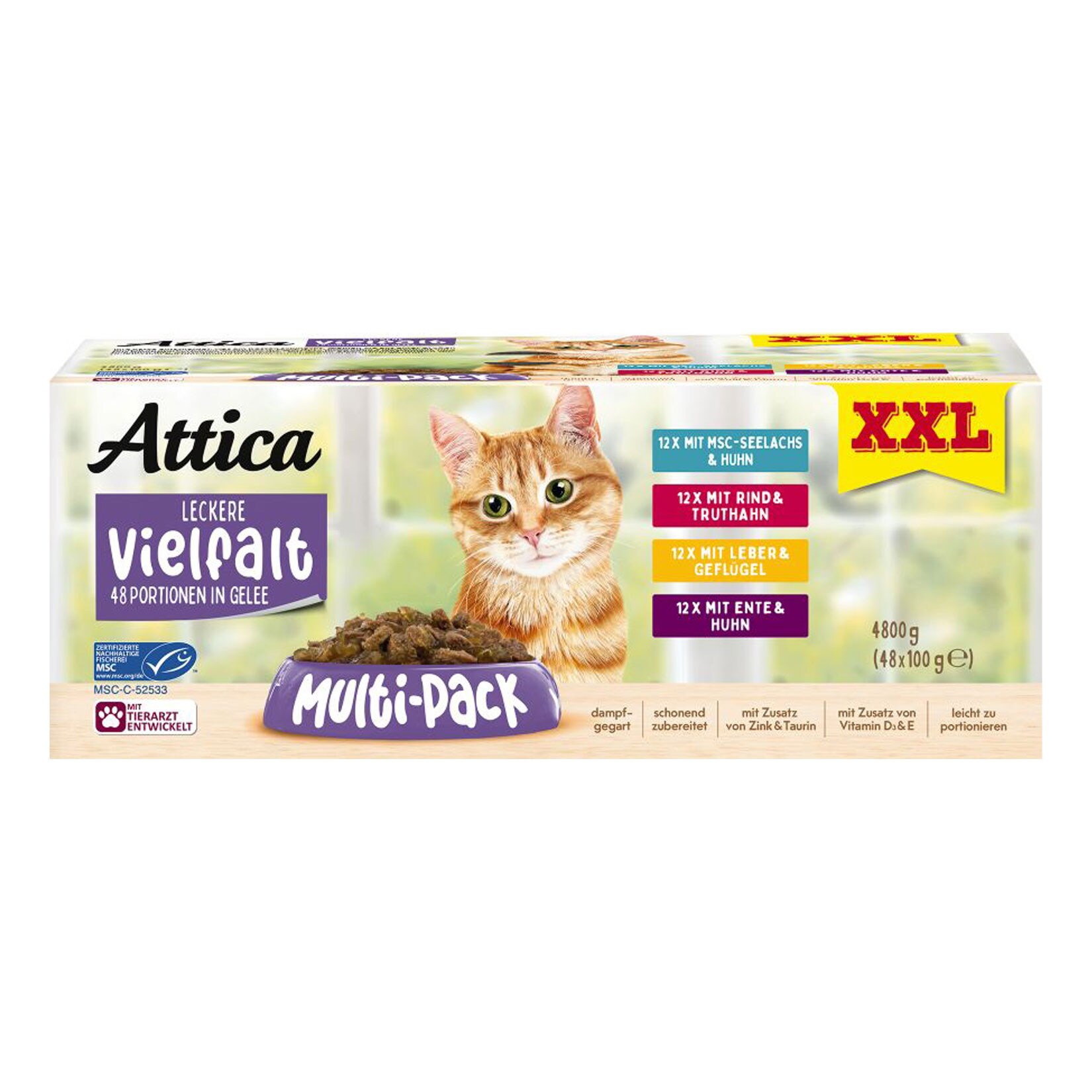 Attica Leckere Vielfalt in Gelee 48x100g - Bild 1
