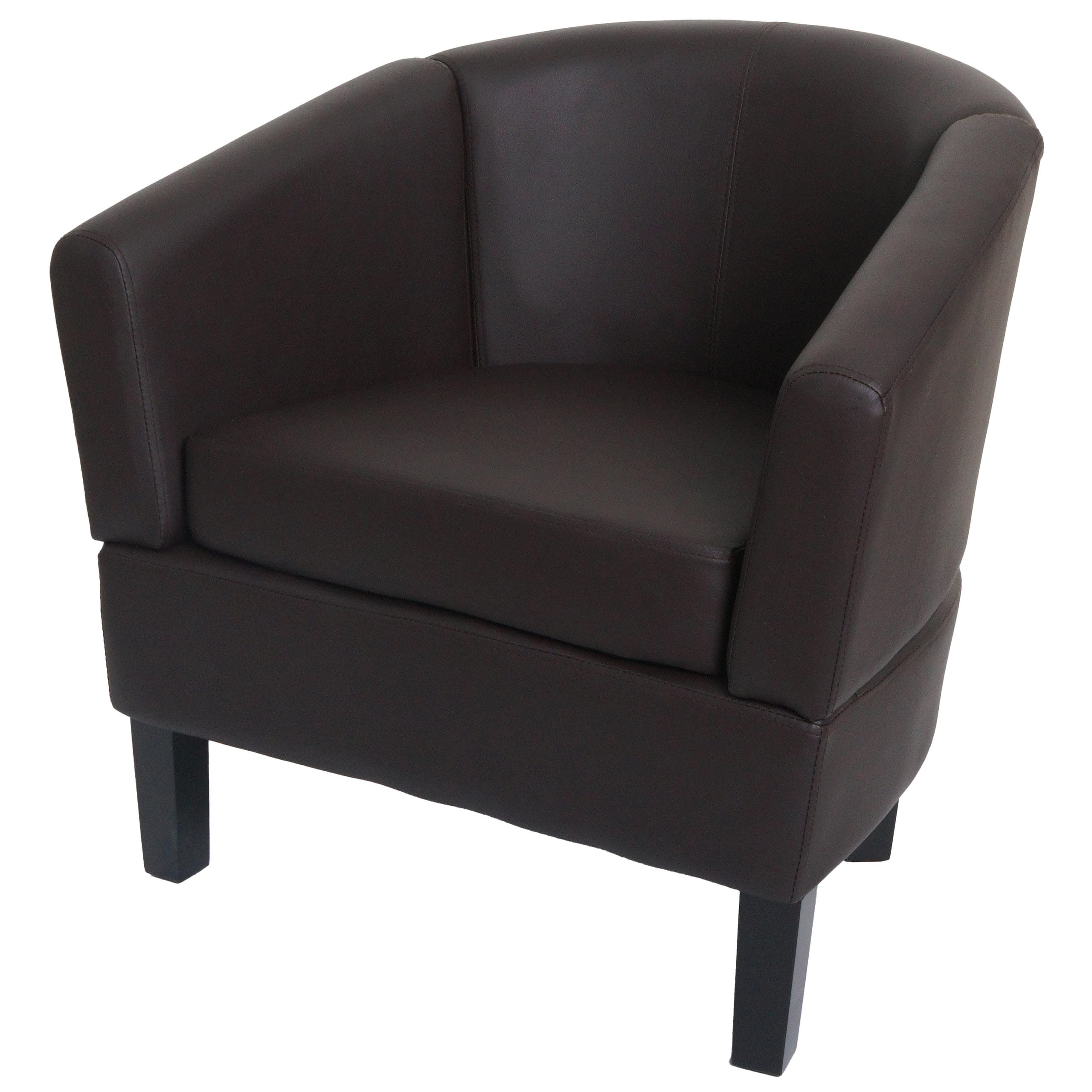 Lounge-Sessel MCW-O17, Sessel Clubsessel Cocktailsessel, MVG-zertifiziert Kunstleder ~ braun - Bild 1