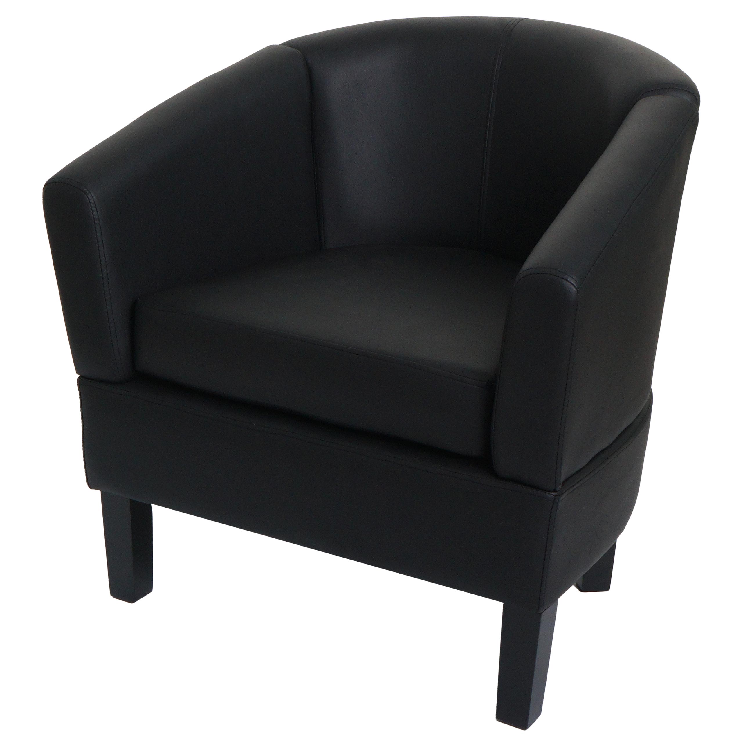 Lounge-Sessel MCW-O17, Sessel Clubsessel Cocktailsessel, MVG-zertifiziert Kunstleder ~ schwarz - Bild 1