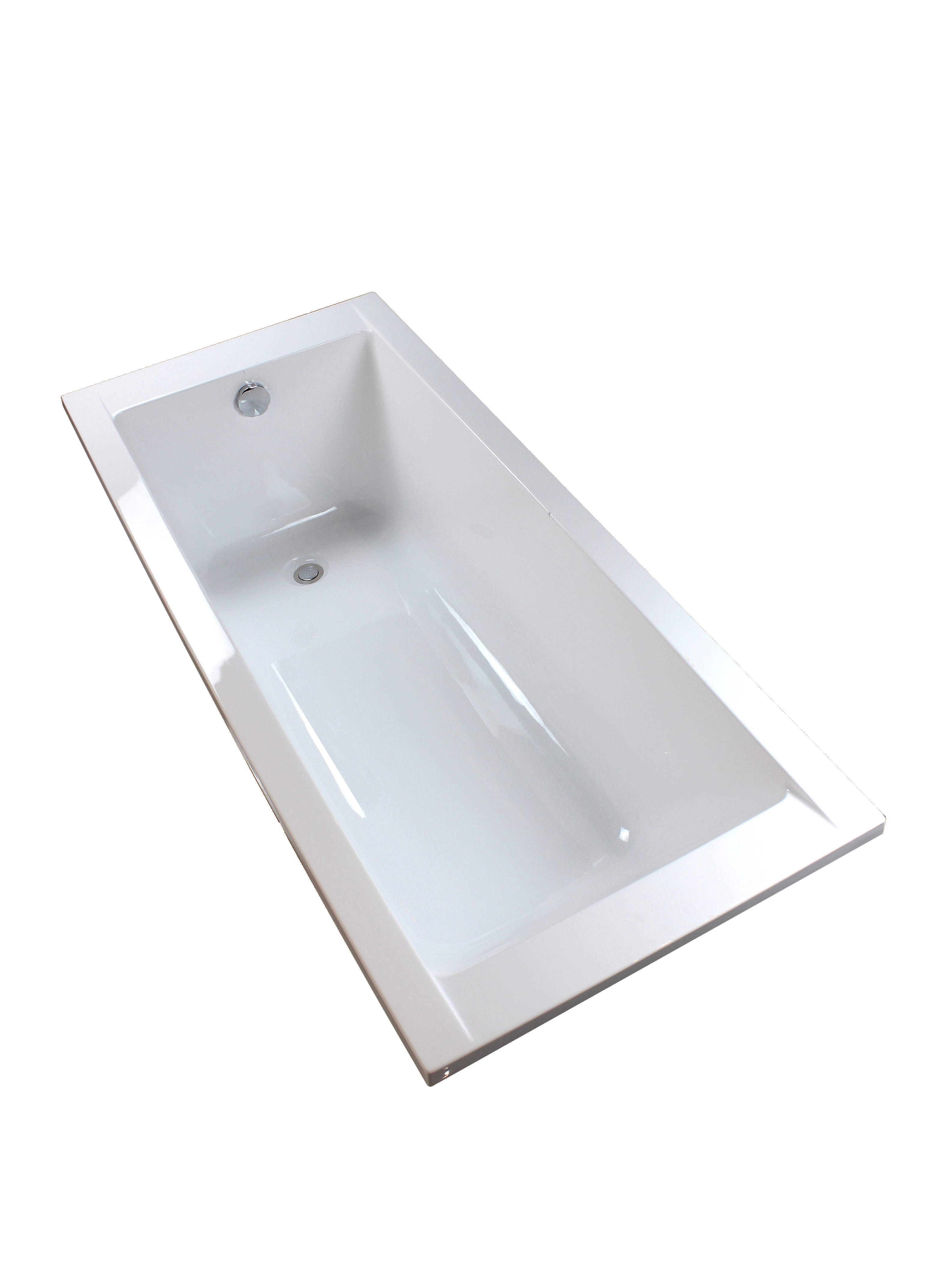 sanicomfort Badewanne Komplettset Form Rechteck 170x75 cm mit Wannentr&auml;ger und Ablaufgarnitur, Acryl-Badewanne, wei&szlig;, 1700 x 750 mm - Bild 1