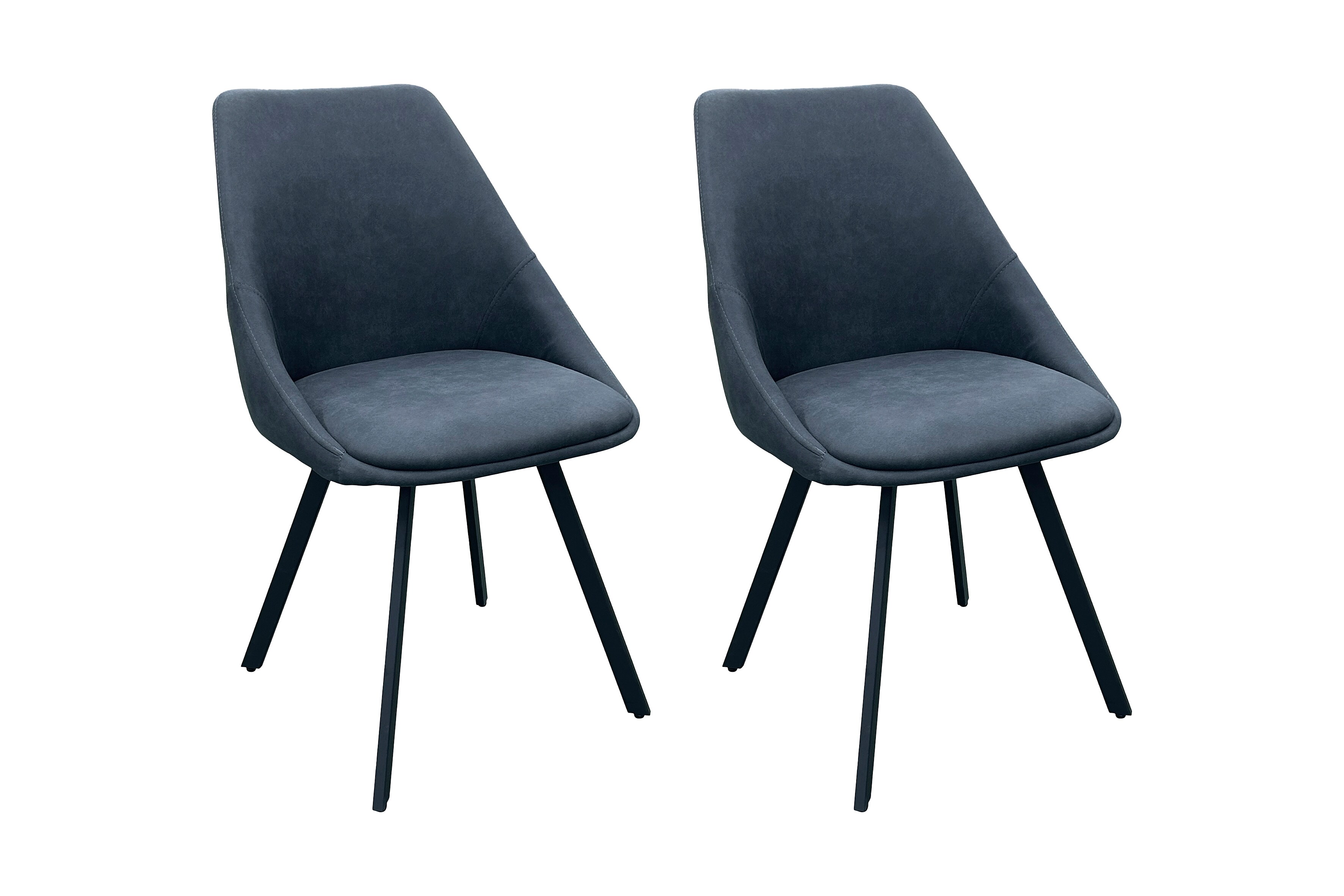 byLIVING Esszimmerstuhl JASPER, 2-er Set, Bezug anthrazit, Gestell schwarz - Bild 1