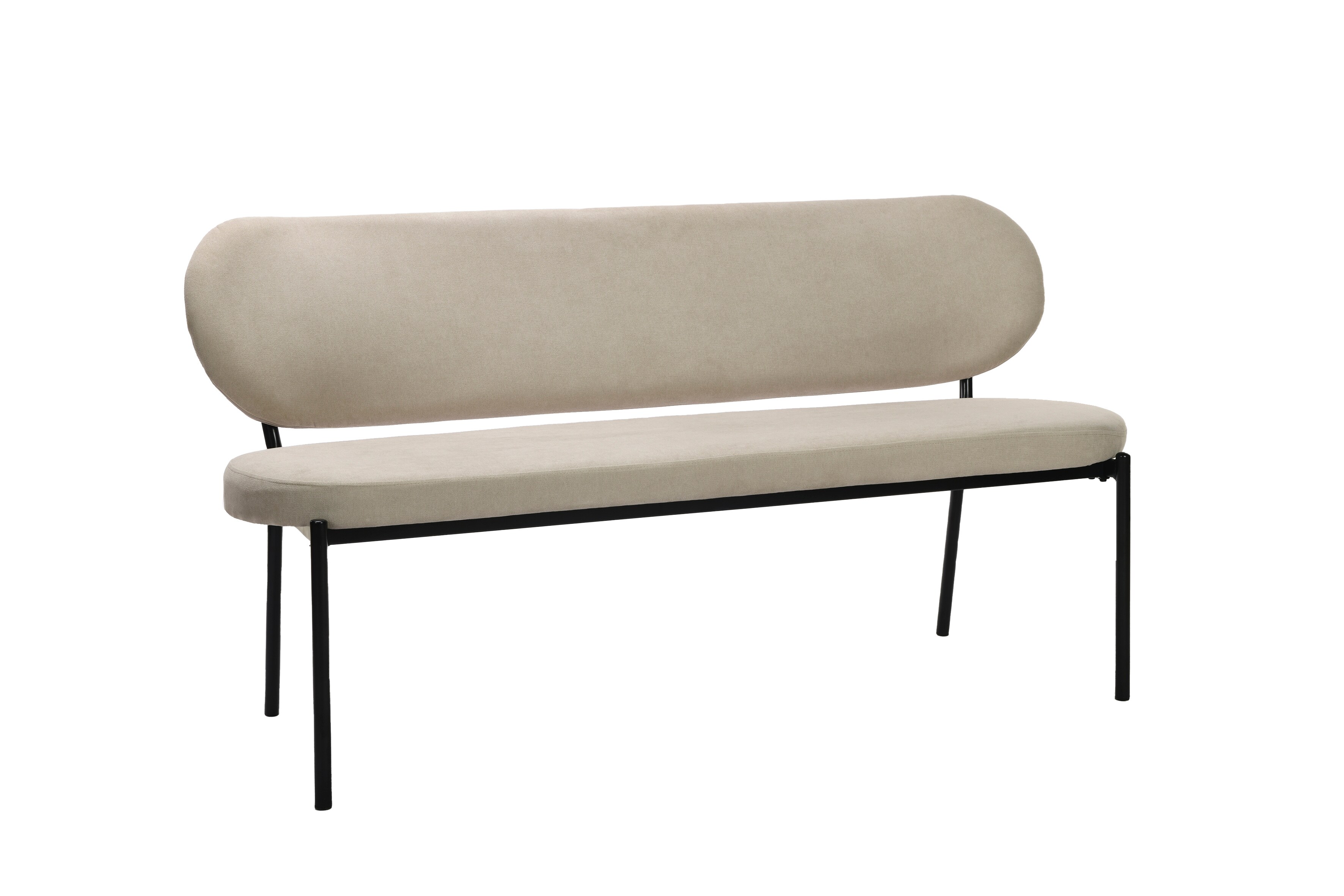 byLIVING Bank JERSEY, Breite 160 cm, taupe - Bild 1