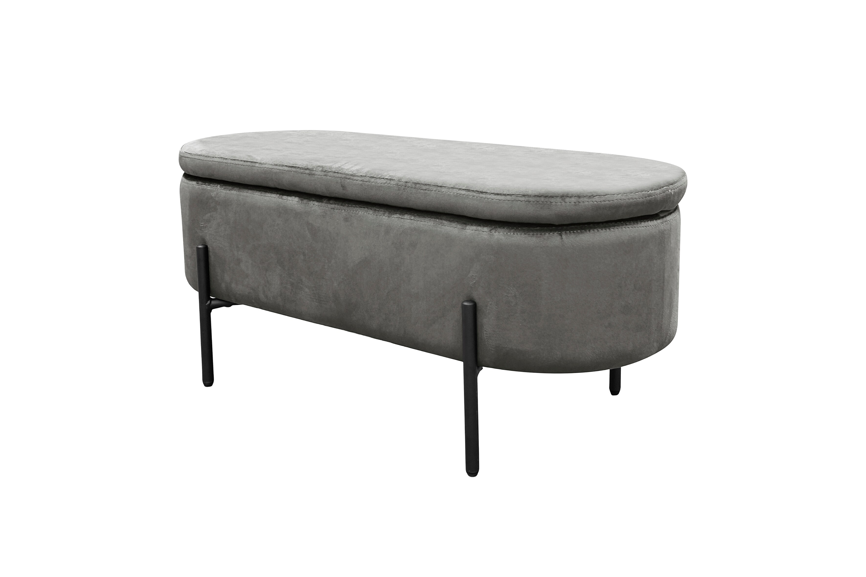 byLIVING Bank NOVA, Breite 95 cm, grau - Bild 1