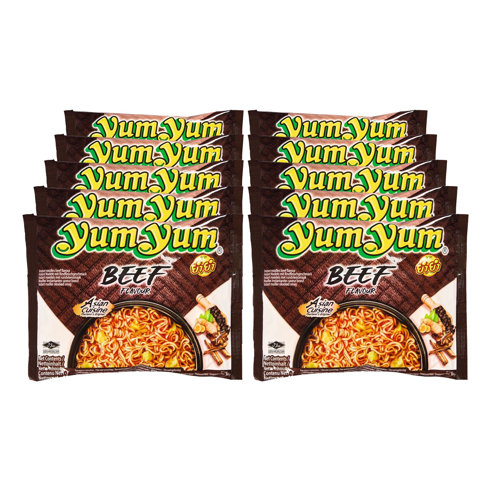 Yum Yum Instantnudeln Beef 60g, 10er Pack - Bild 1