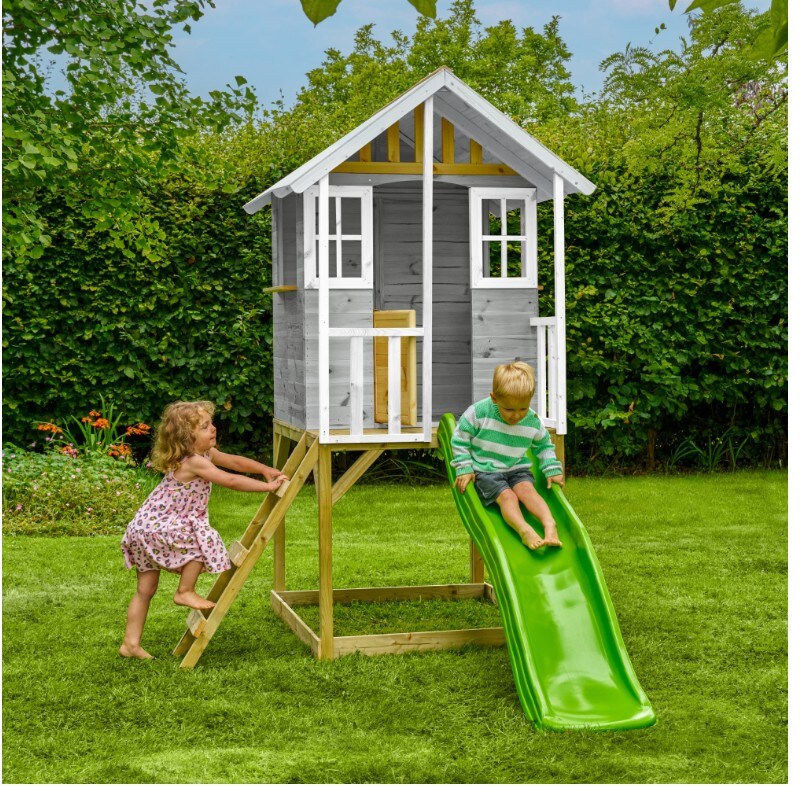 Zwerkules Spielhaus Valli 1 inkl. Rutsche 270x148x244cm