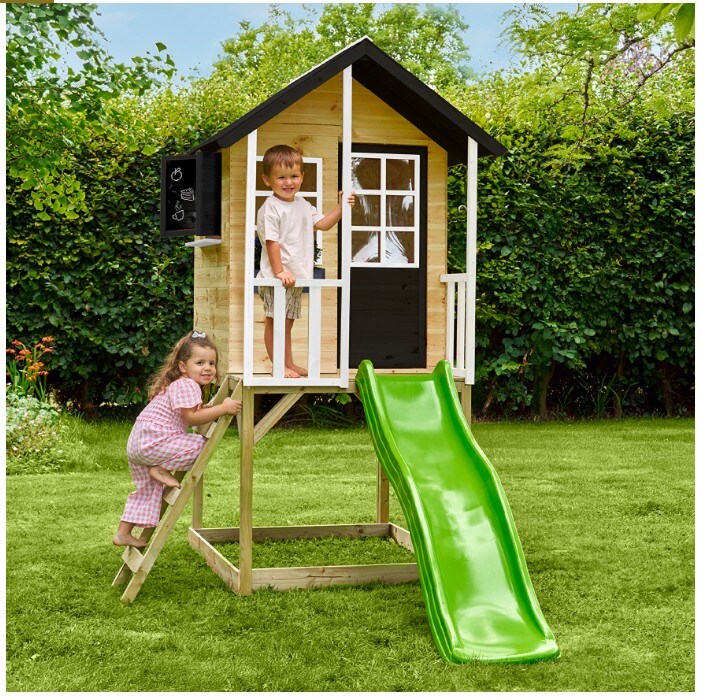 Zwerkules Spielhaus Holli 1 inkl. Rutsche 270x148x224cm