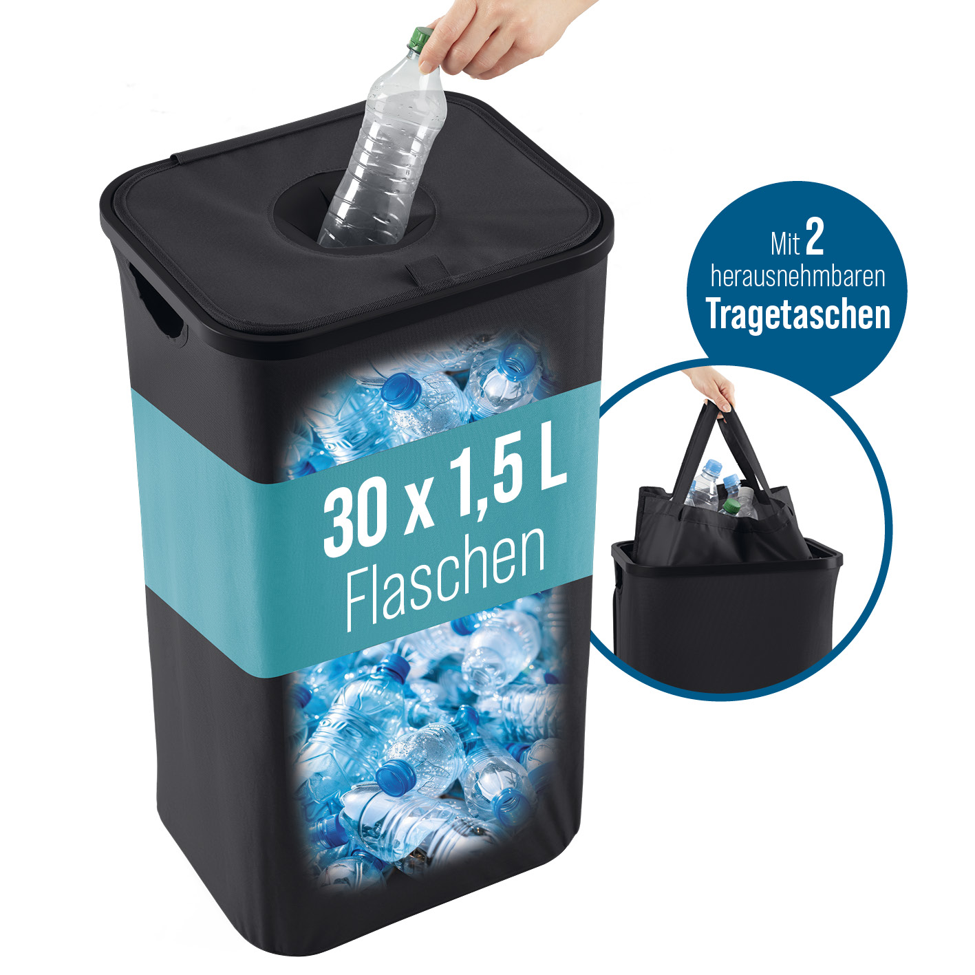 EASYmaxx Pfandflaschen-Sammelbeh&auml;lter 100l - Bild 1