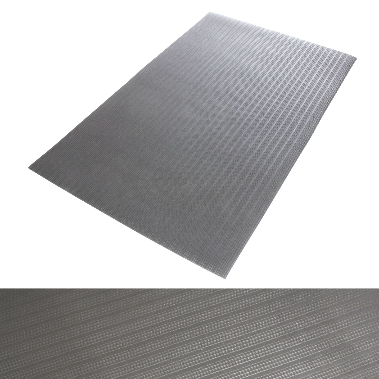 etm Anti-Erm&uuml;dungsmatte Softer-Work-Mat | Gerippt | Grau - Bild 1