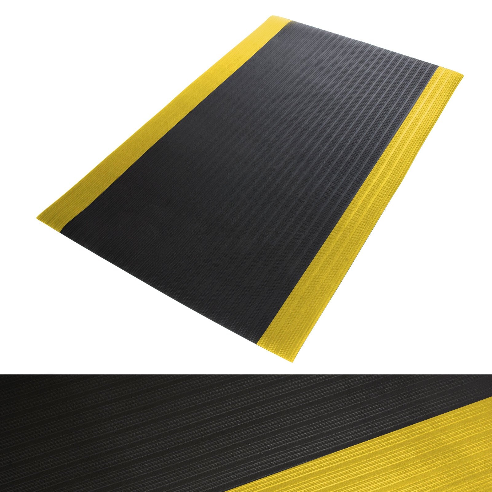 etm Anti-Ermüdungsmatte Softer-Work-Mat Schwarz-Gelb