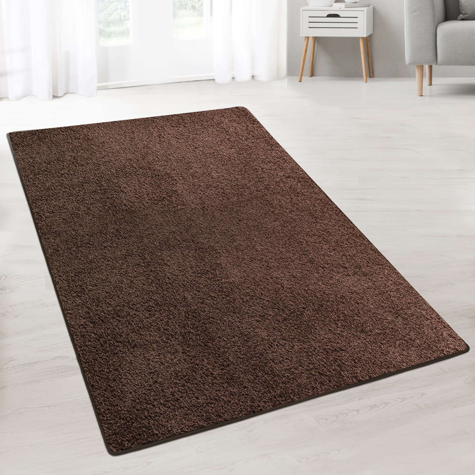 Karat homeliving Shaggy-Teppich auf Maß Barcelona Dunkelbraun 92