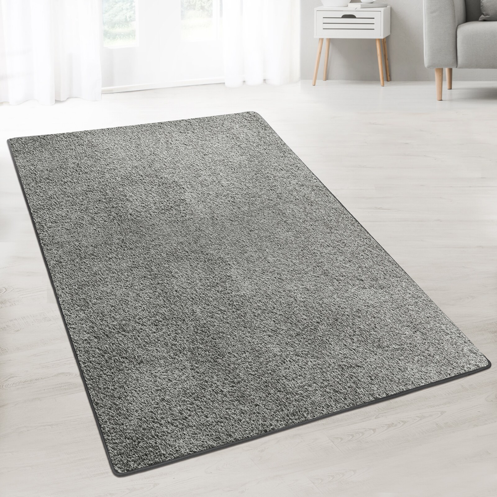 Karat homeliving Shaggy-Teppich auf Maß Barcelona Grau 375
