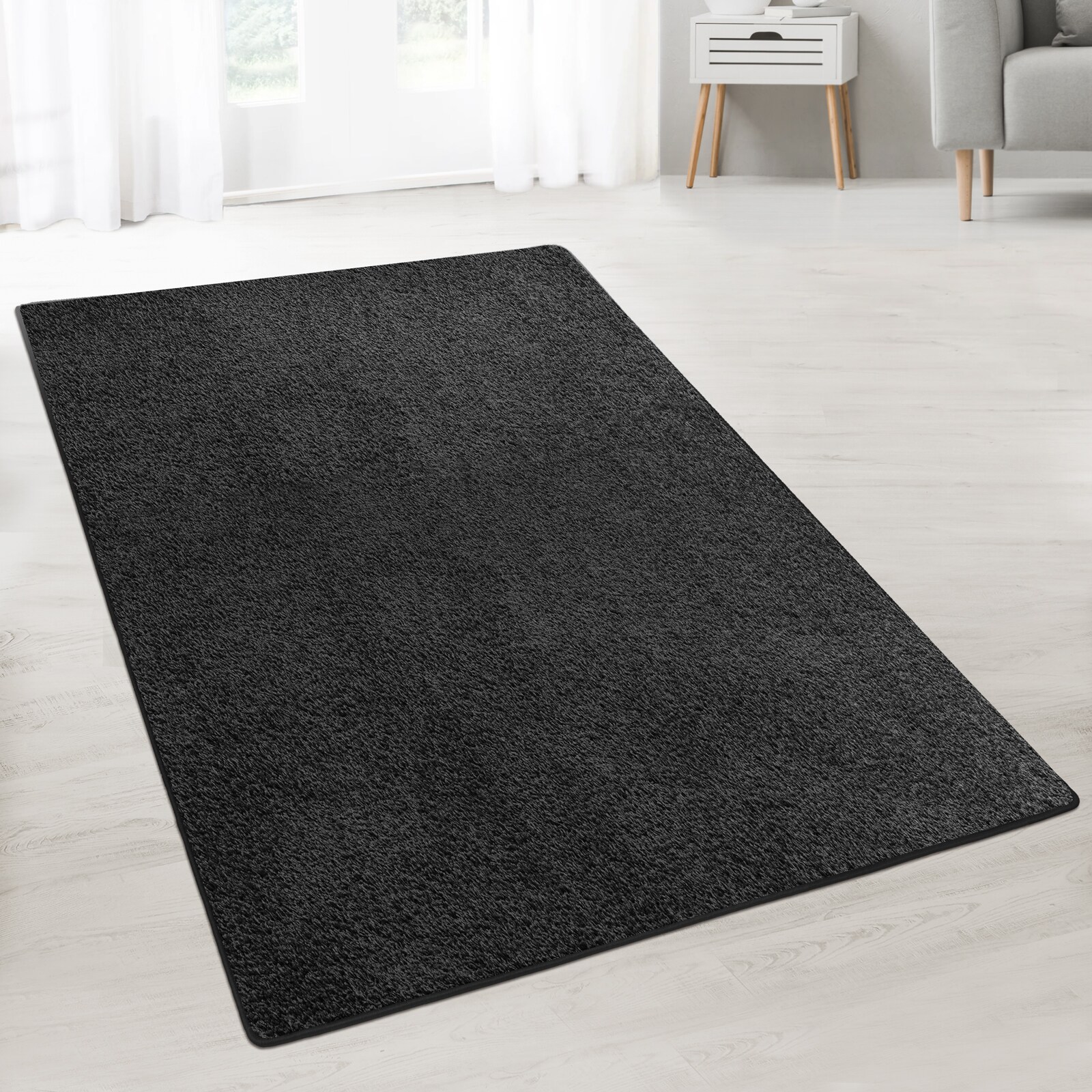Karat homeliving Shaggy-Teppich auf Maß Barcelona Schwarz 78