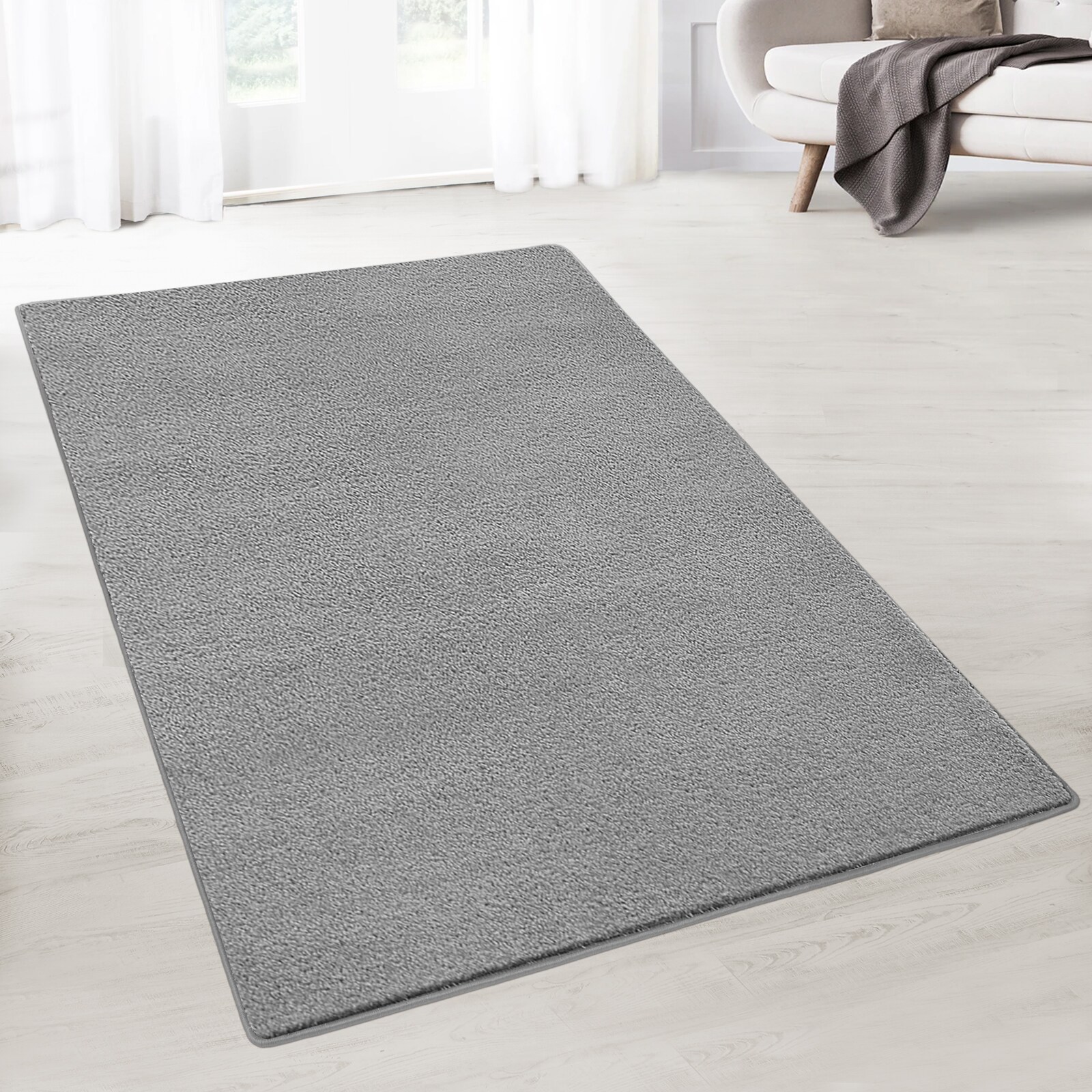 karathomeliving Teppich-Läufer auf Maß Dynasty Silbergrau
