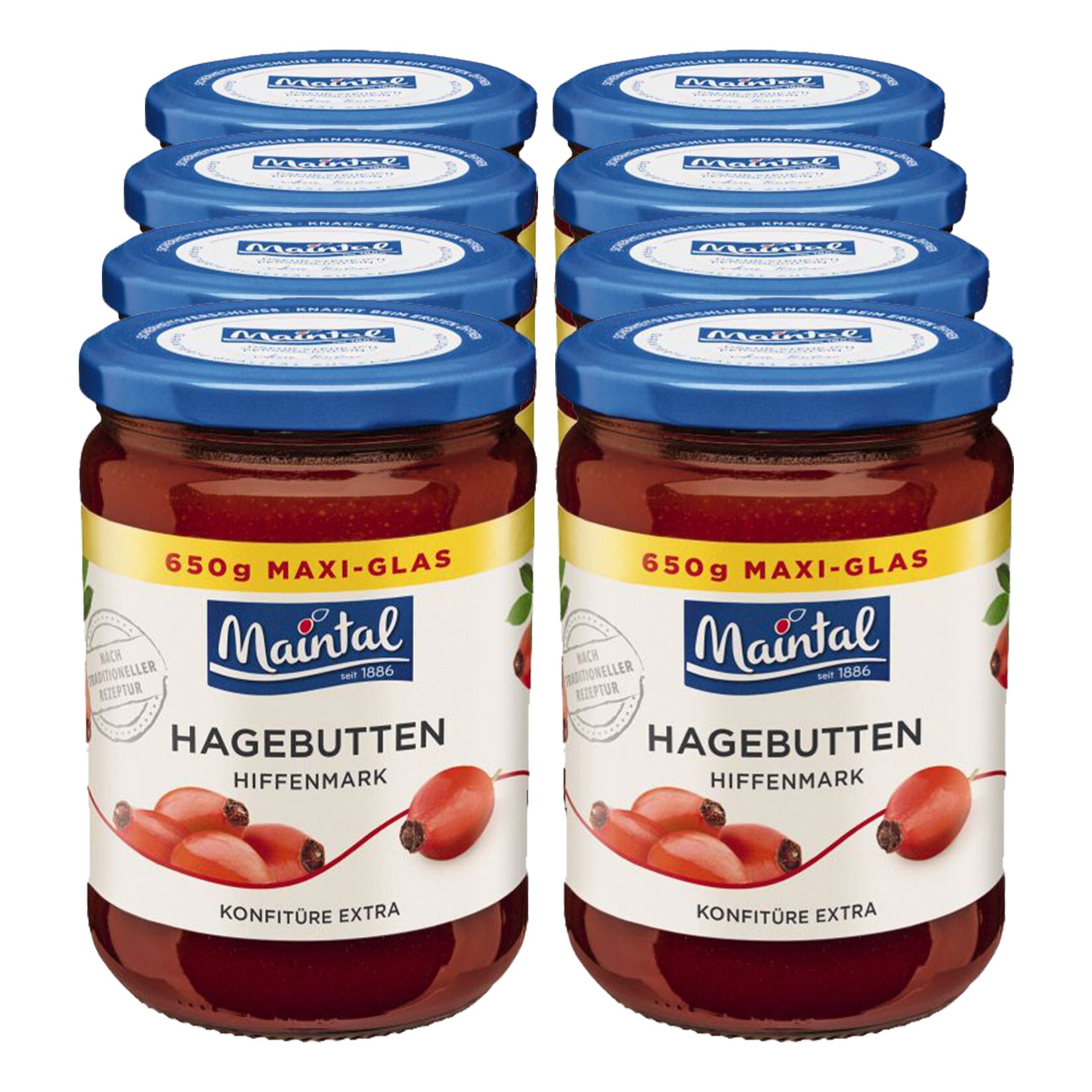 Maintal Hagebutten Konfit&uuml;re Extra 650 g, 8er Pack - Bild 1