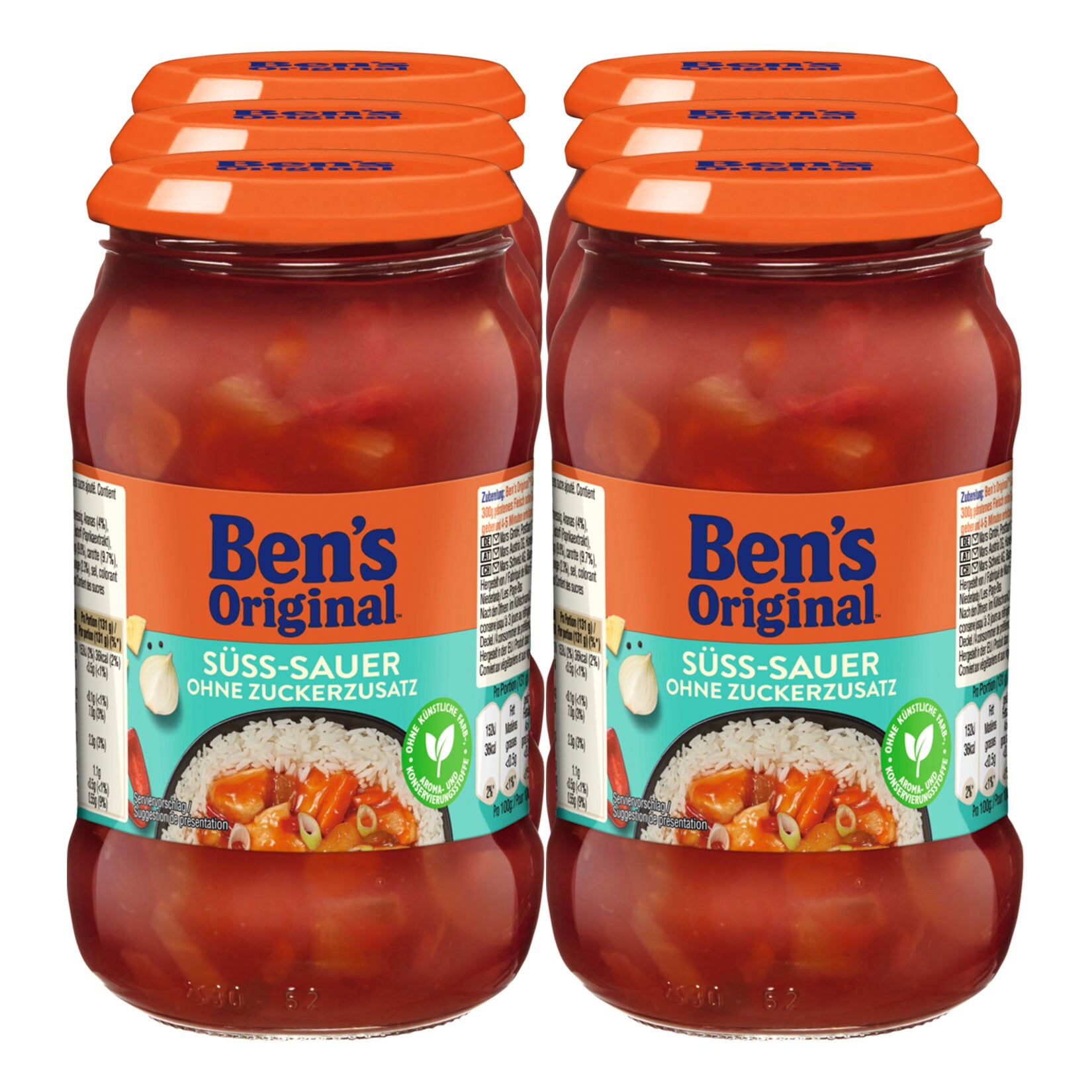 Ben's Original Sauce ohne Zuckerzusatz 395 g, 6er Pack - Bild 1