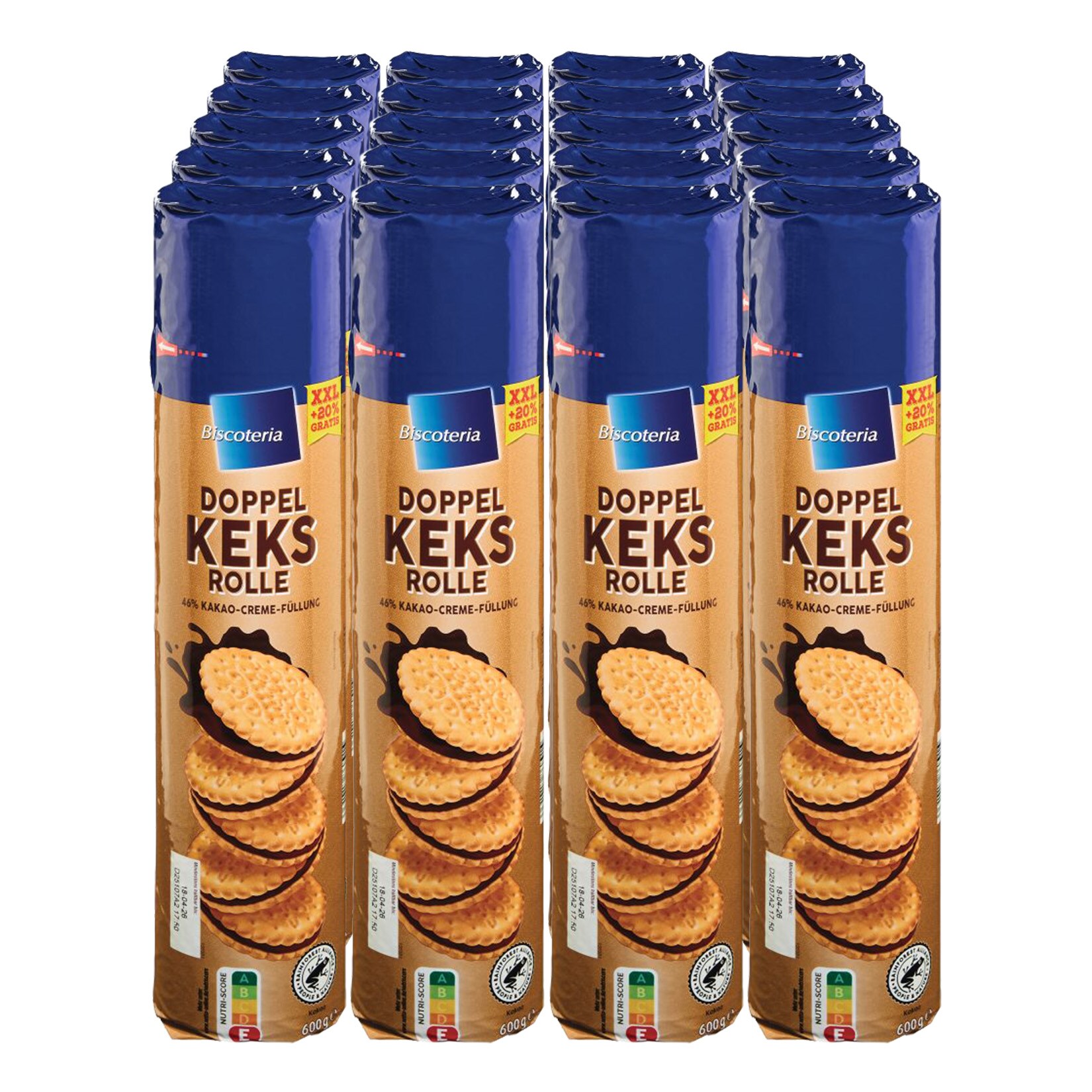Biscoteria Doppelkeks XXL 600g, 20er Pack - Bild 1