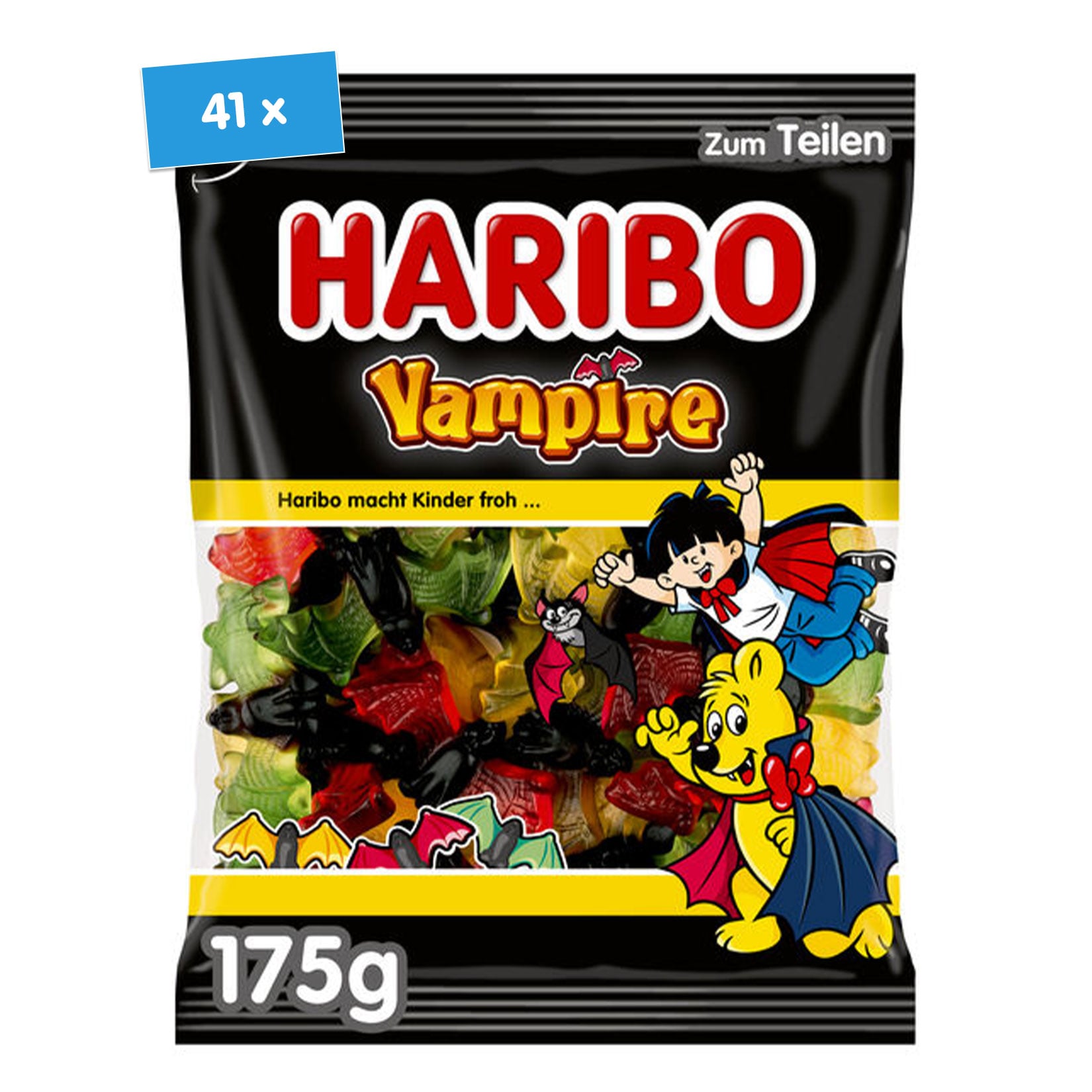 Haribo Lakritz Vampire - Salino sortiert - 175 g , 41er Pack - Bild 1