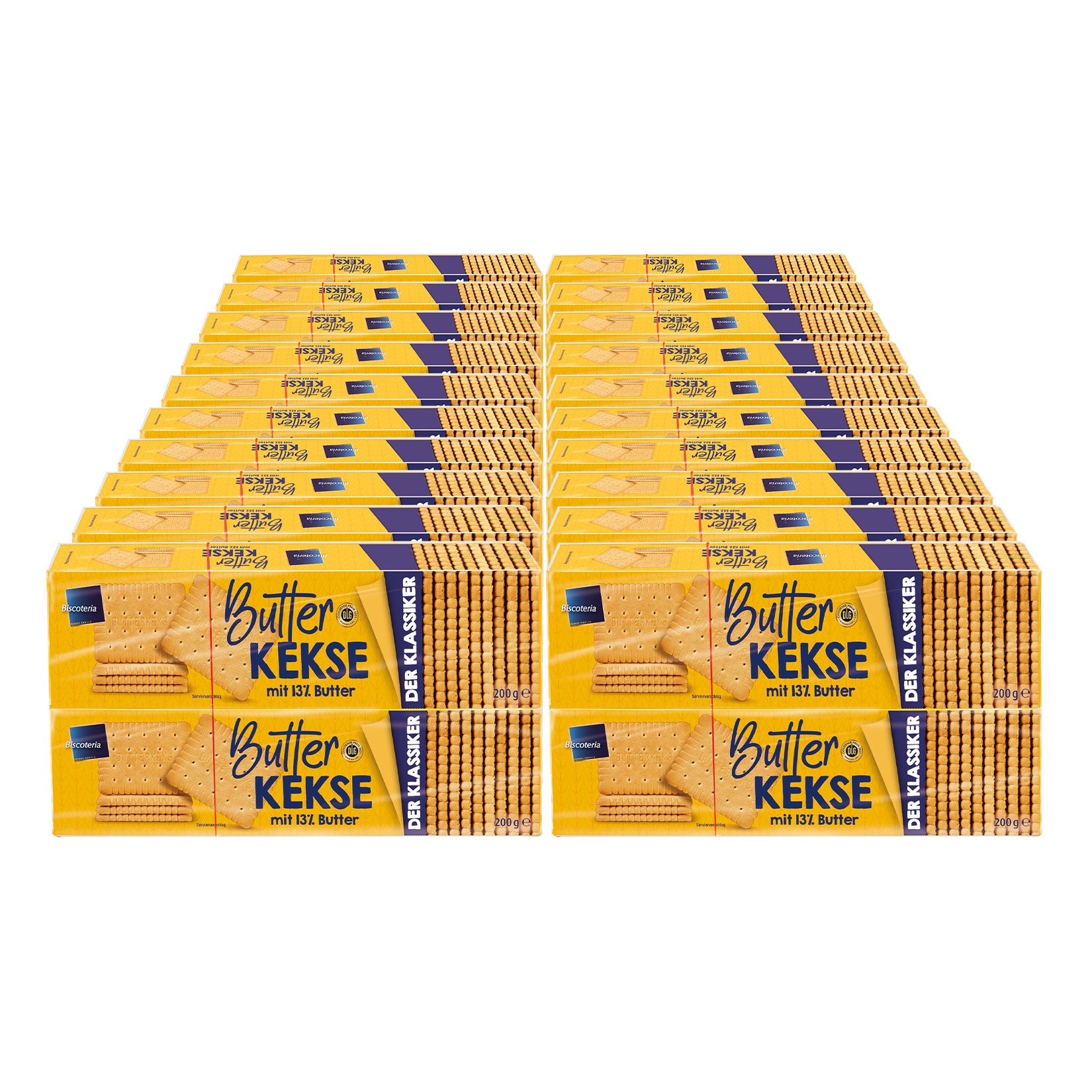 Biscoteria Butterkekse verschiedene Sorten 400 g, 20er Pack - Bild 1