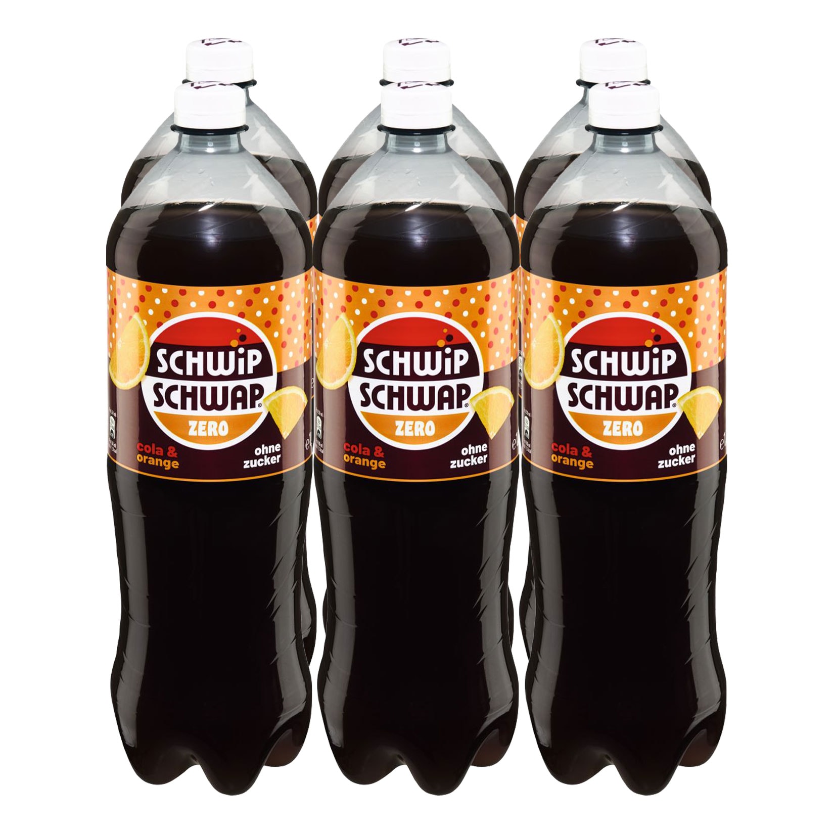Schwip Schwap Cola & Orange Zero 1,25 Liter, 6er Pack - Bild 1