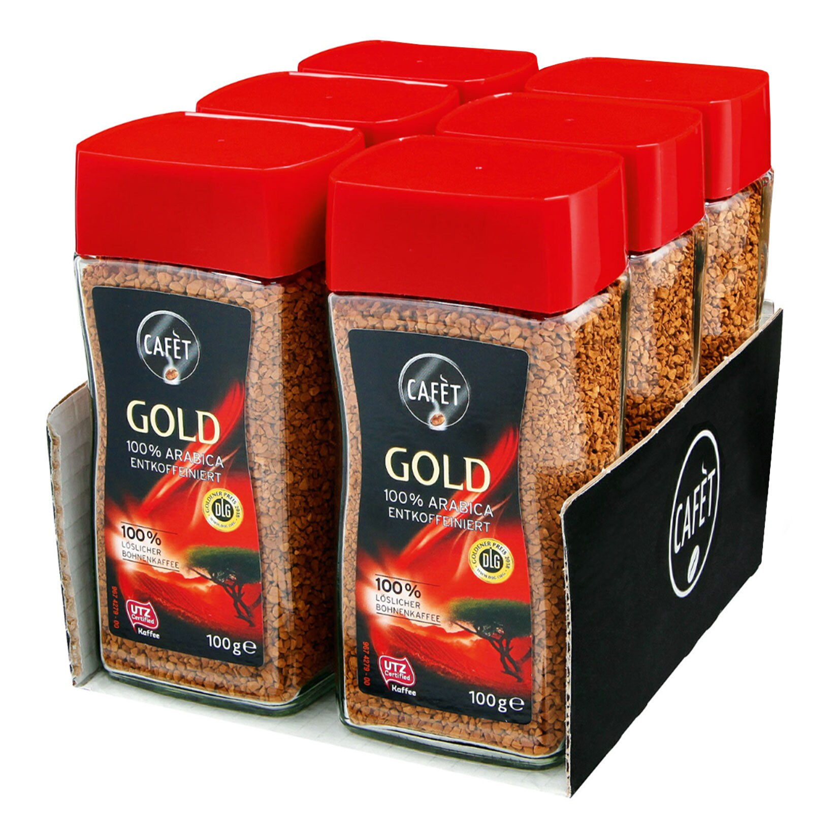 Cafet Kaffee Gold entkoffeiniert 100 g, 6er Pack - Bild 1