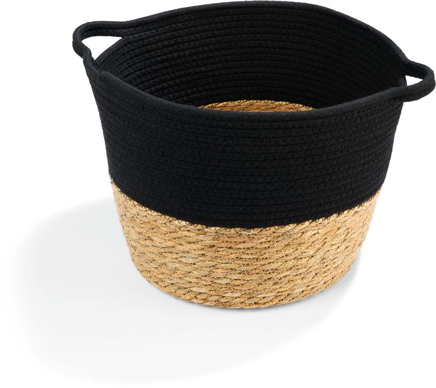Dekor Seegraskorb schwarz - gro&szlig; - Bild 1