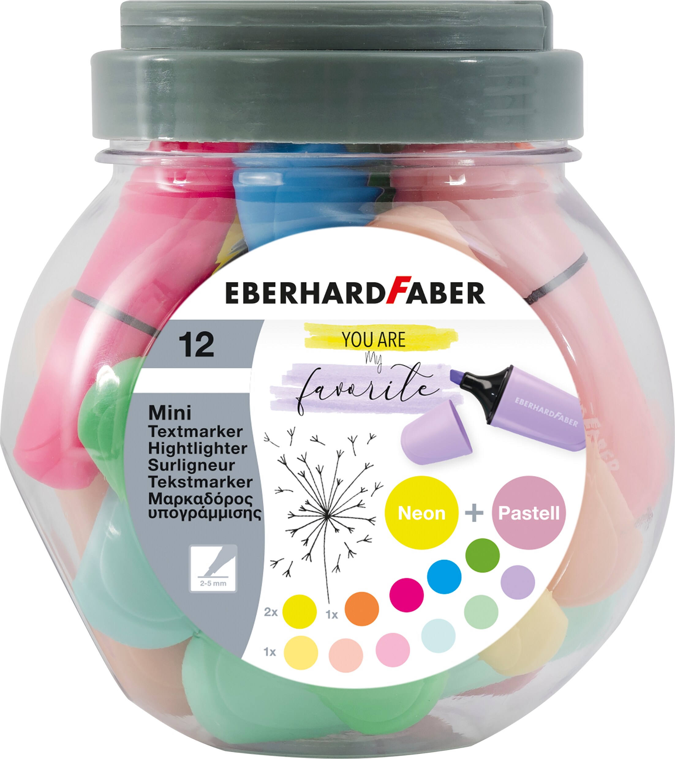 Eberhard Faber Textmarker Mini Bonboniere 12x - Bild 1
