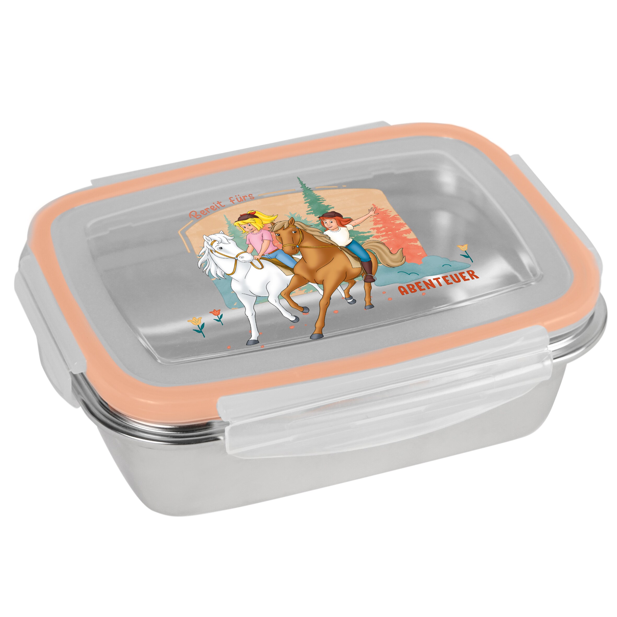 Brotdose 850ml Edelstahl - Bibi & Tina - Bild 1