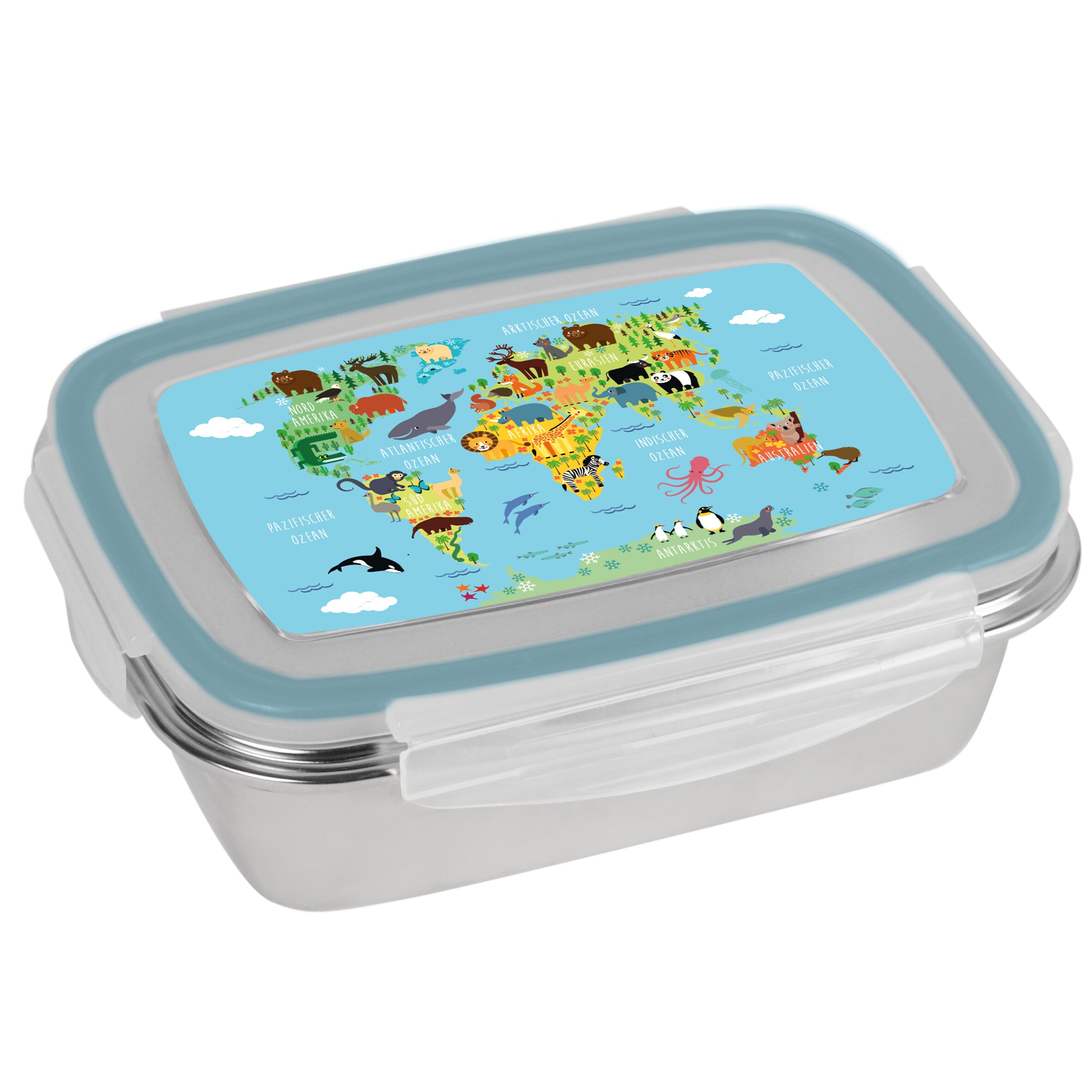 Brotdose 850ml Edelstahl - Wo kommt ihr denn her - Bild 1