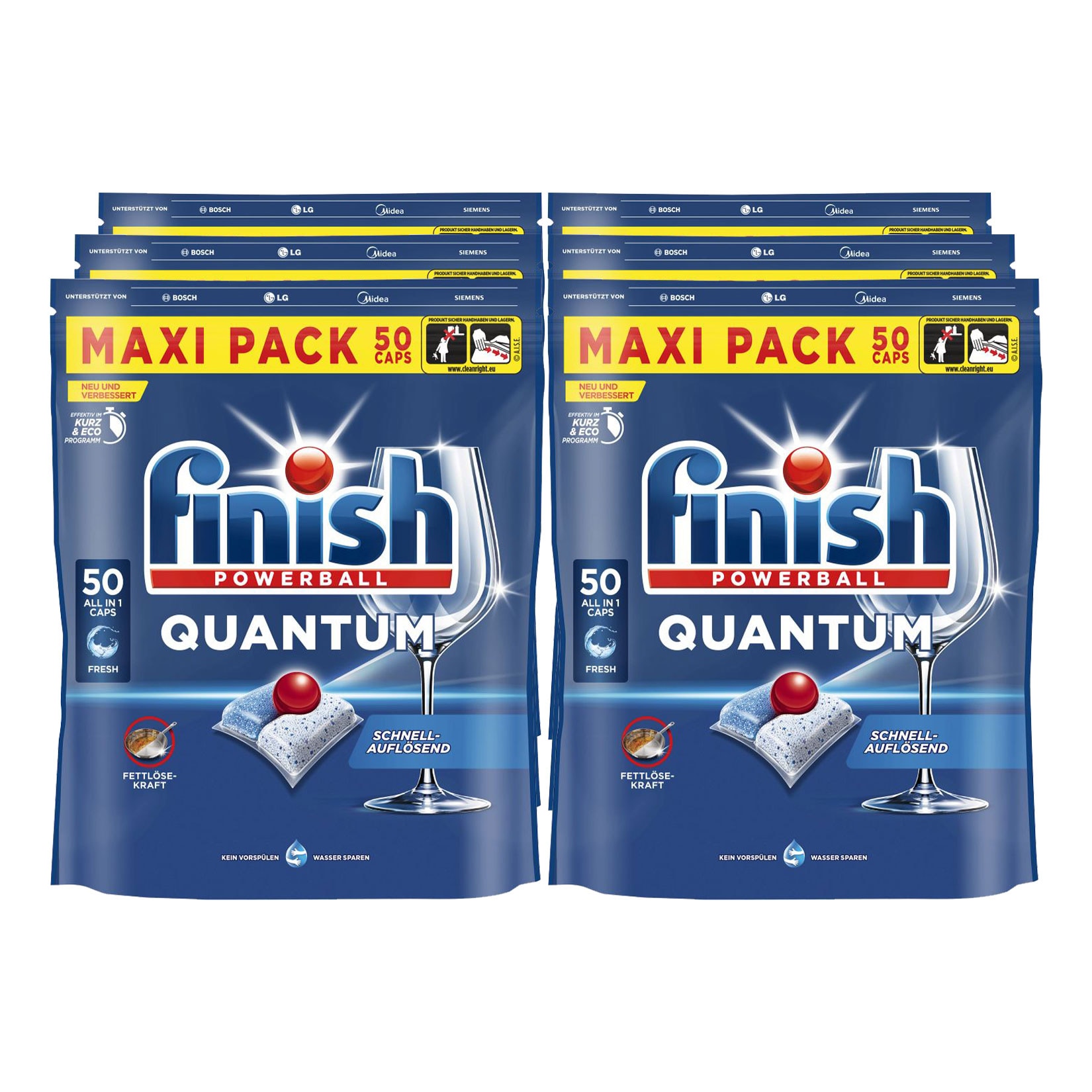 Finish Quantum Maxipack 50 Caps, 6er Pack - Bild 1