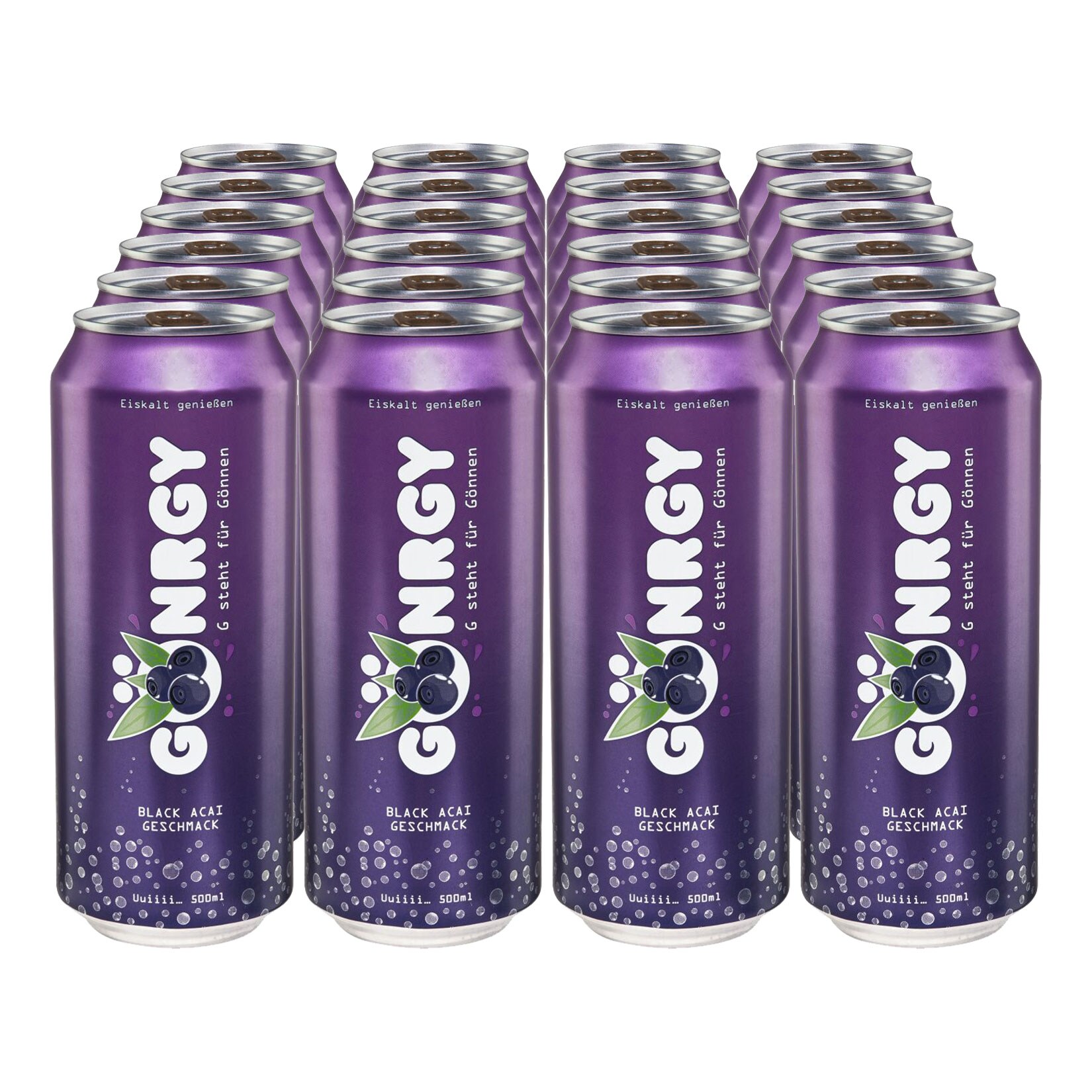 G&ouml;nrgy Energy Drink Juneberry Jam G&ouml;nrgy 0,5 Liter Dose, 24er Pack - Bild 1