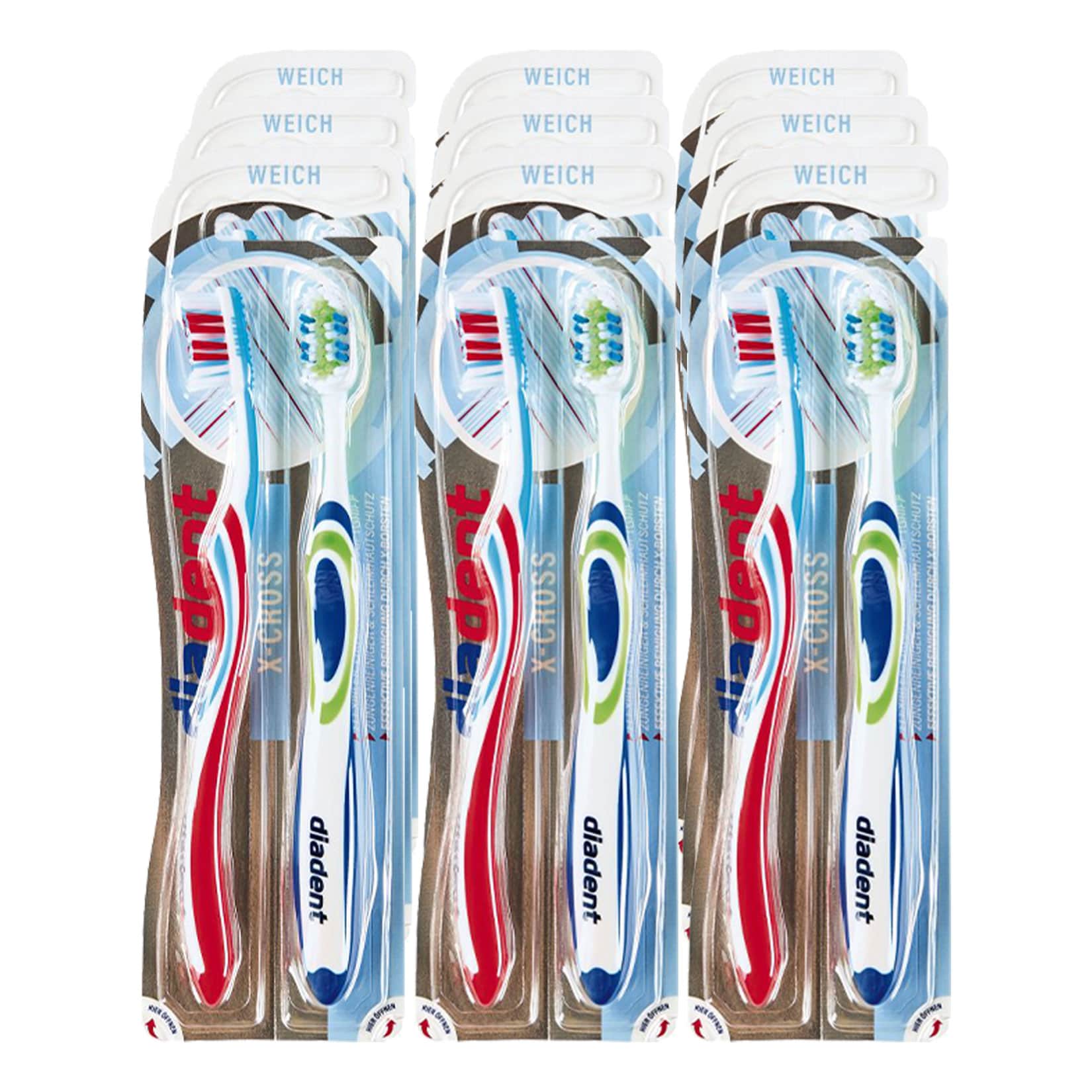Diadent Zahnb&uuml;rste Premium Weich 2 St&uuml;ck, 9er Pack - Bild 1